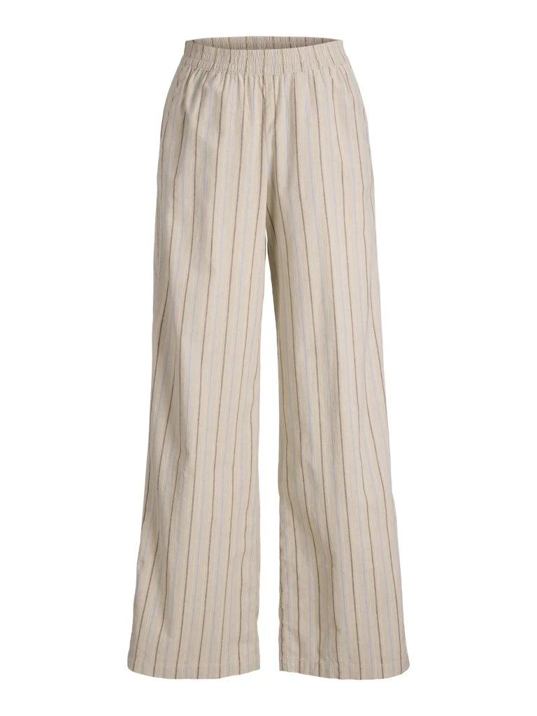 Ella Summer Loose Pants Natural/Stripes - Image 7
