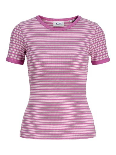 Frankie Stripe Tee Pink - Image 6