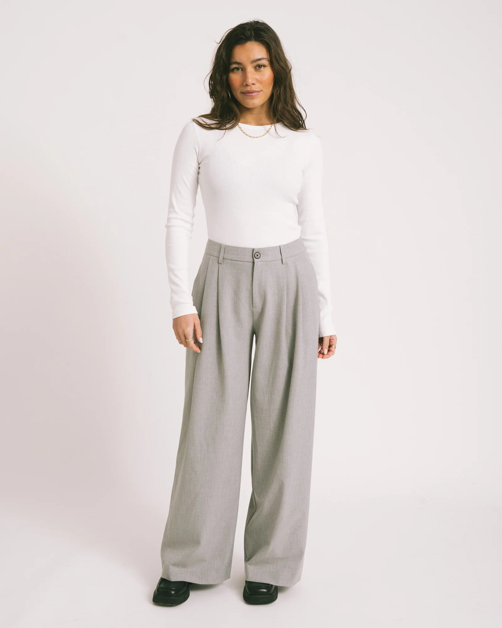 Freya Rib Tee Bright White - Image 3