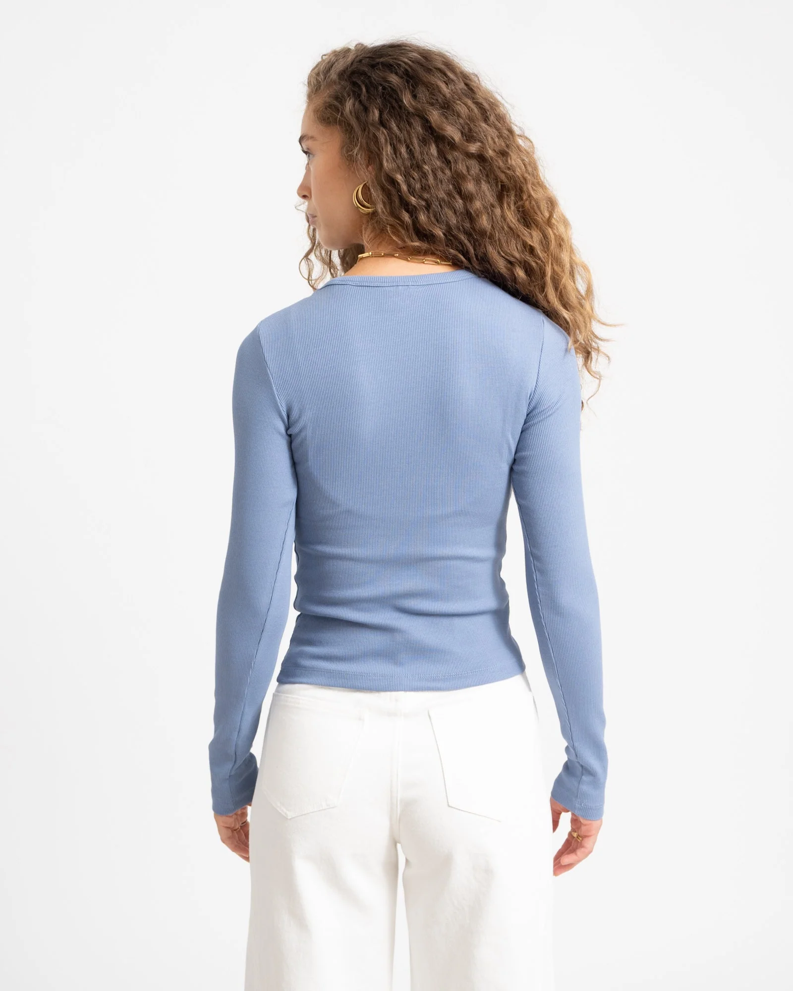 Freya Rib Tee Country Blue - Image 4
