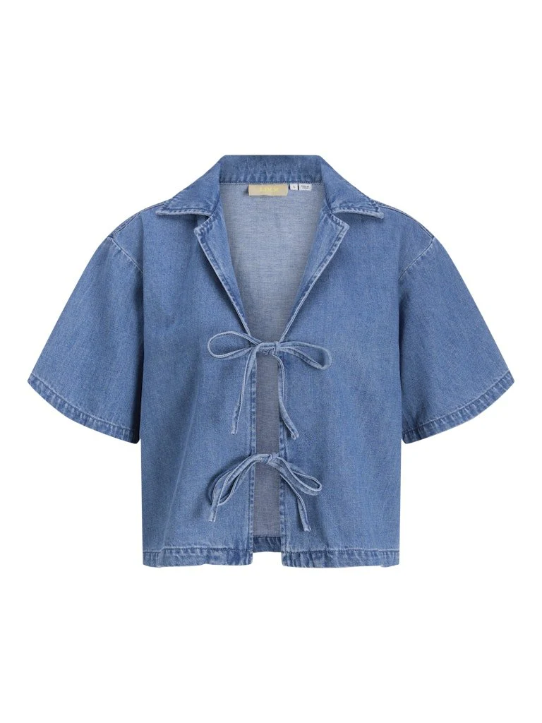 Ina Shirt Medium Blue Denim - Image 8