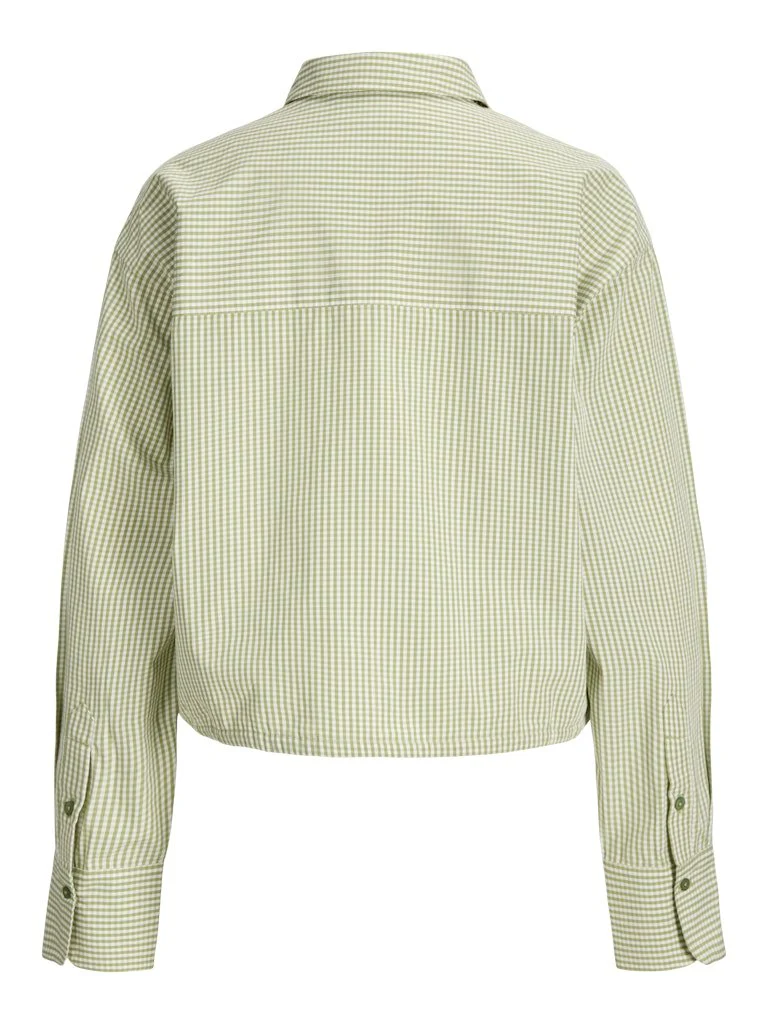 Jamie Poplin String Shirt Fern/White - Image 11