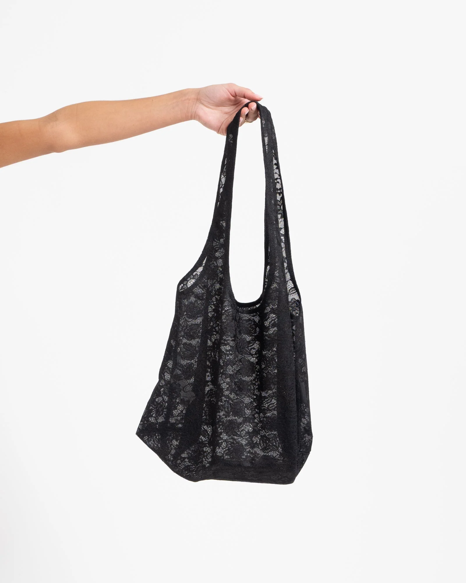 Luna Lace Tote Bag Black - Image 4