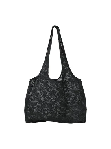Luna Lace Tote Bag Black - Image 6