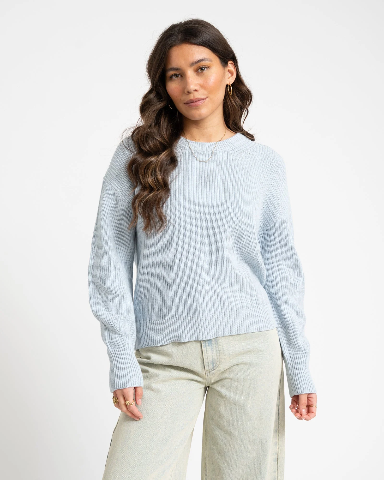 Mila Twist Crew Neck Knit Skyway - Image 2