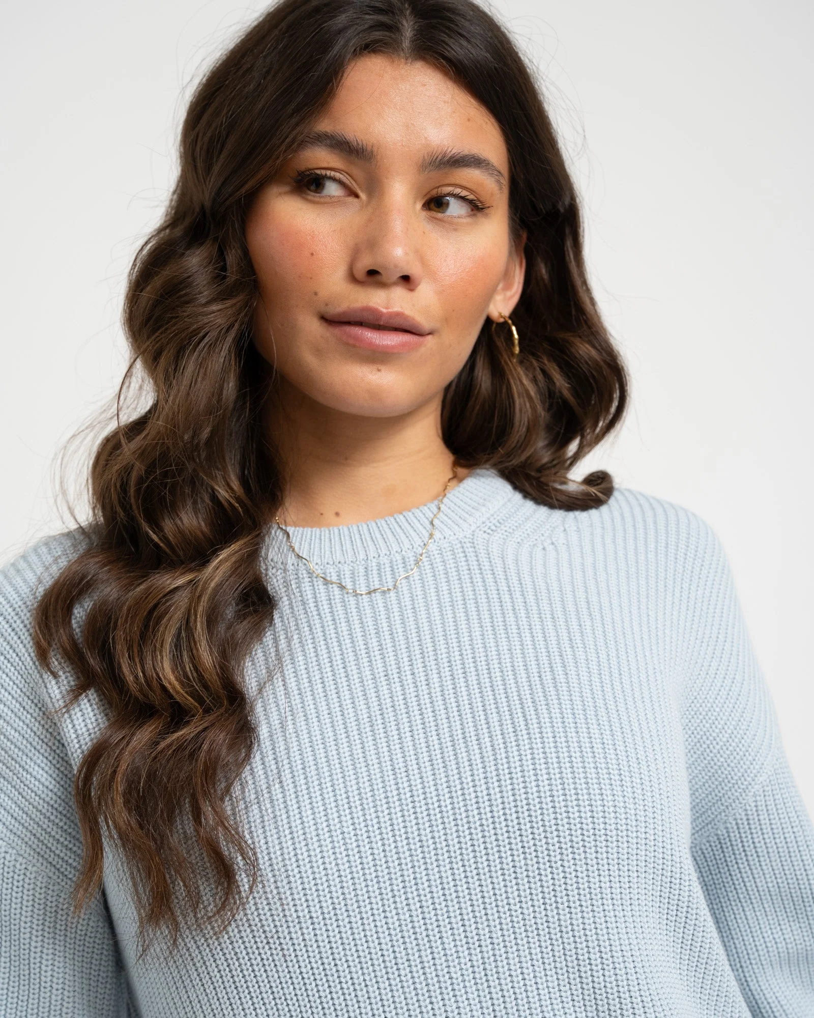 Mila Twist Crew Neck Knit Skyway - Image 5