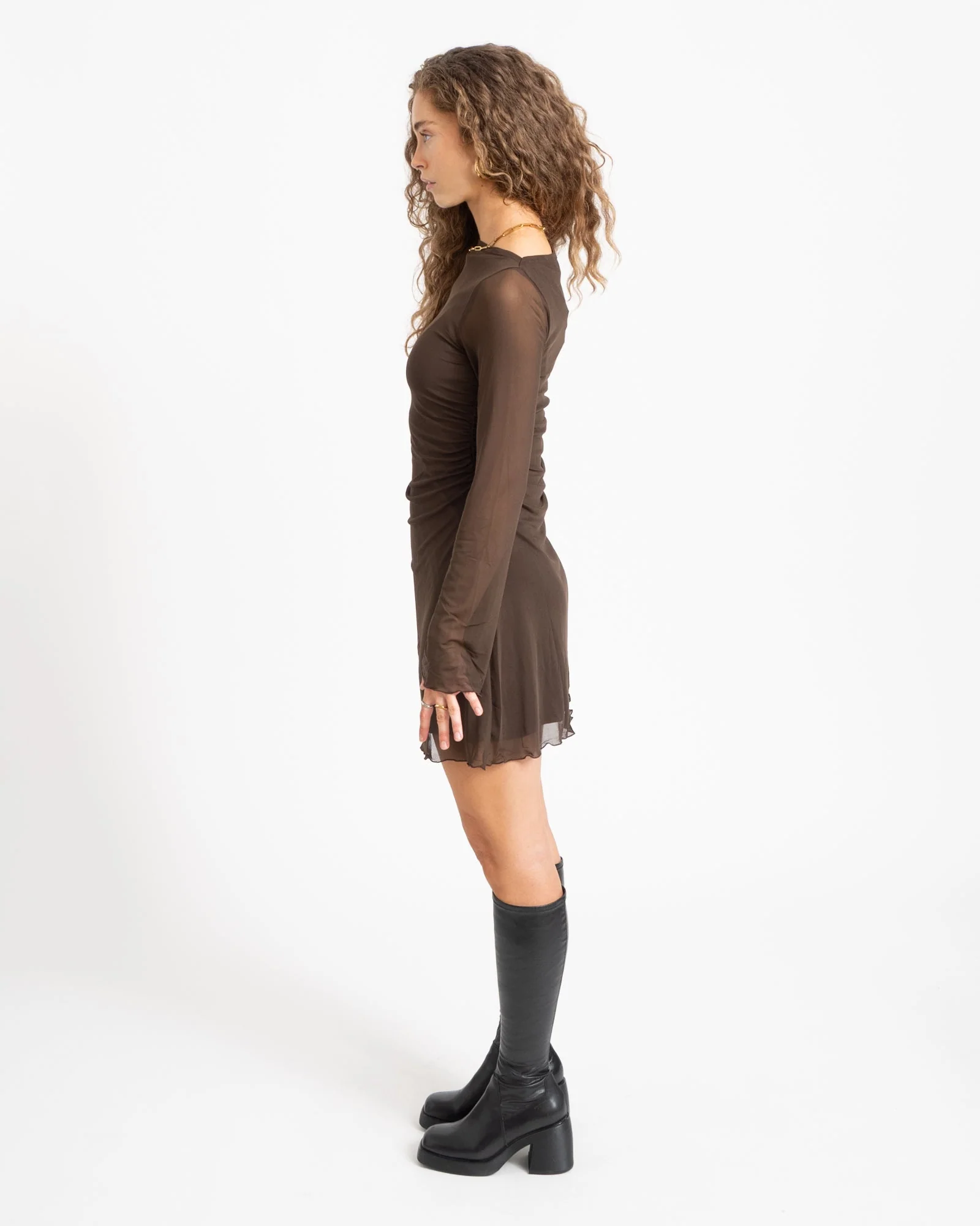 Minna Mesh Dress Demitasse - Image 6