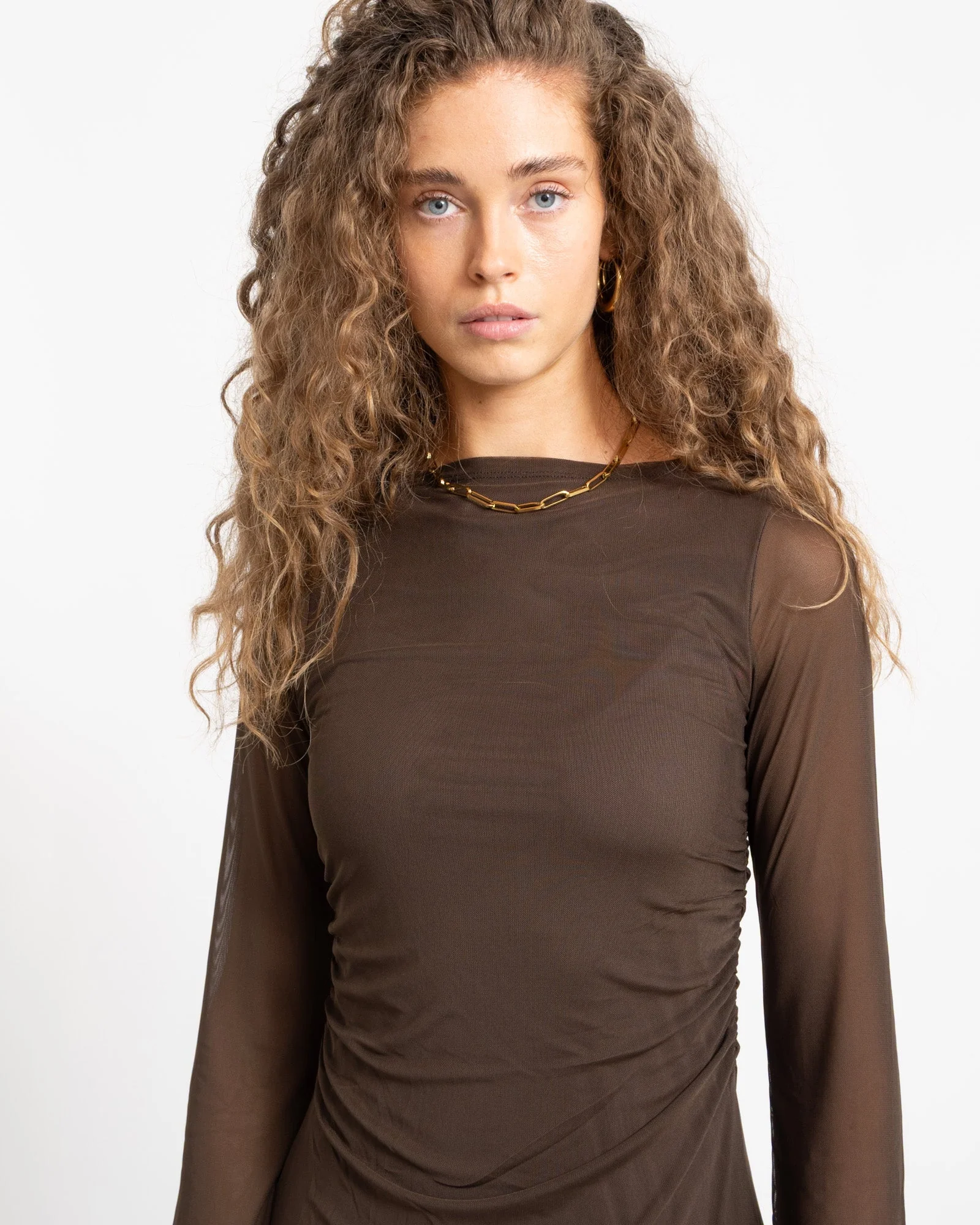 Minna Mesh Dress Demitasse - Image 8