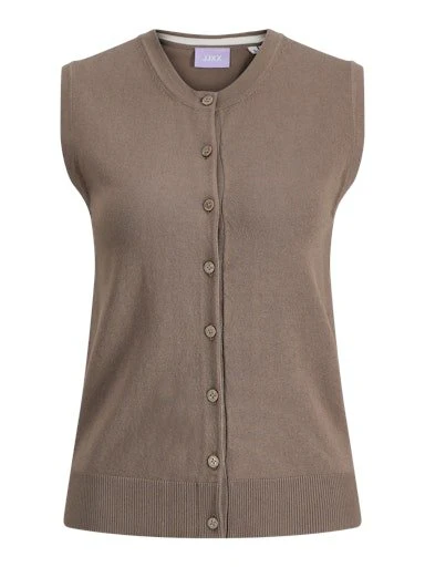 Ophelia Cardigan Vest Knit Brown - Image 7