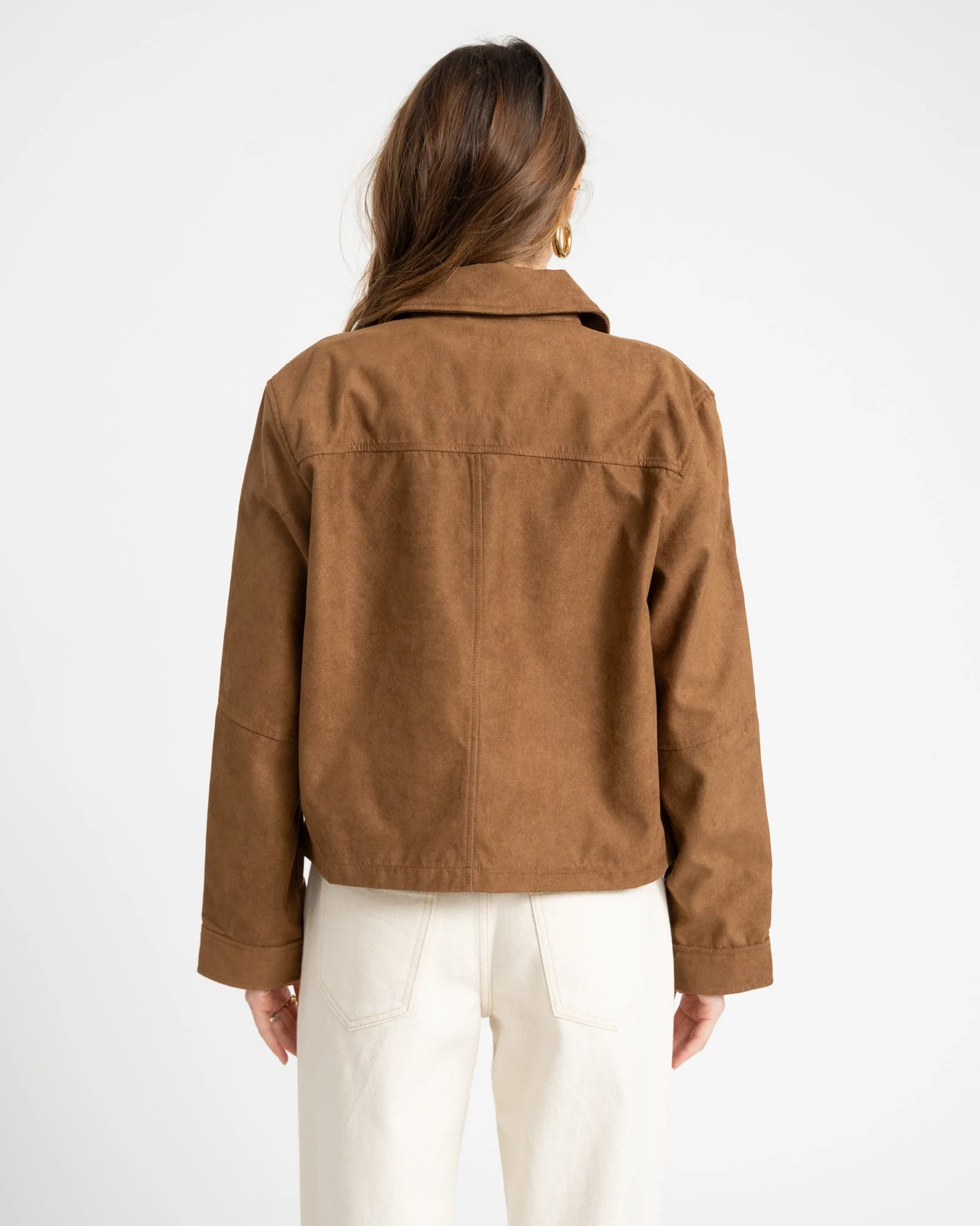 Rhea Brushed Jacket Brown - Image 5
