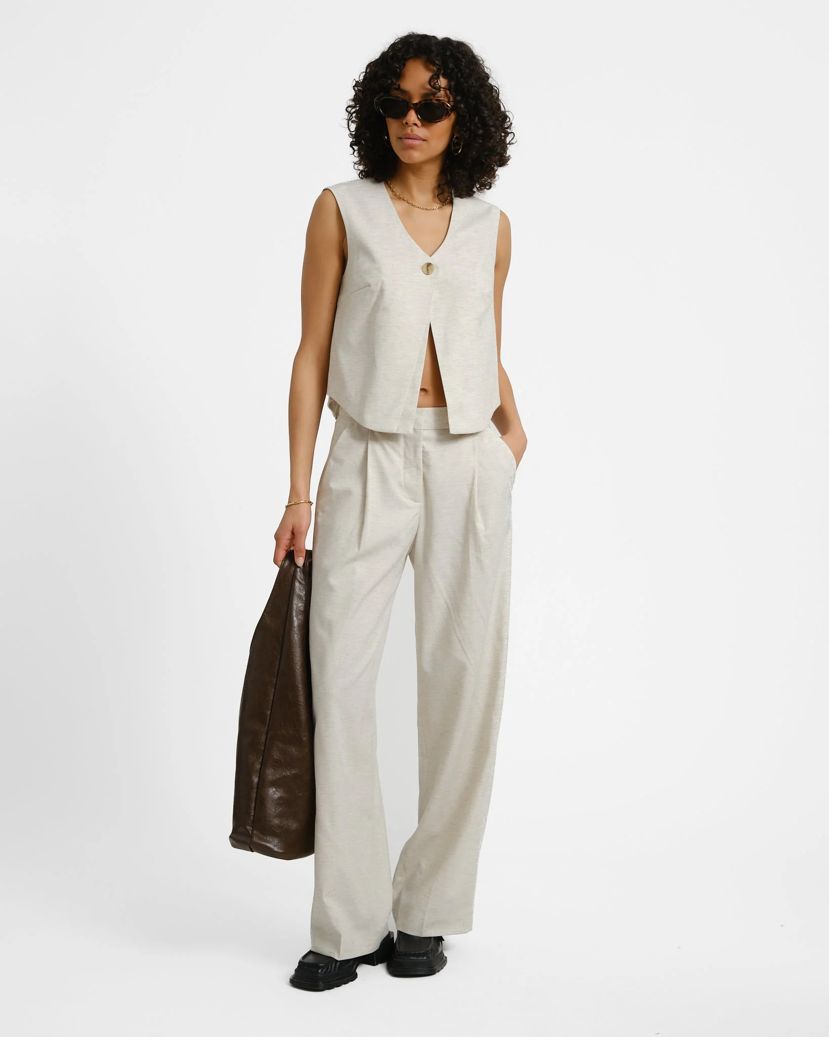 Siva Structured Vest Feather Gray Structured