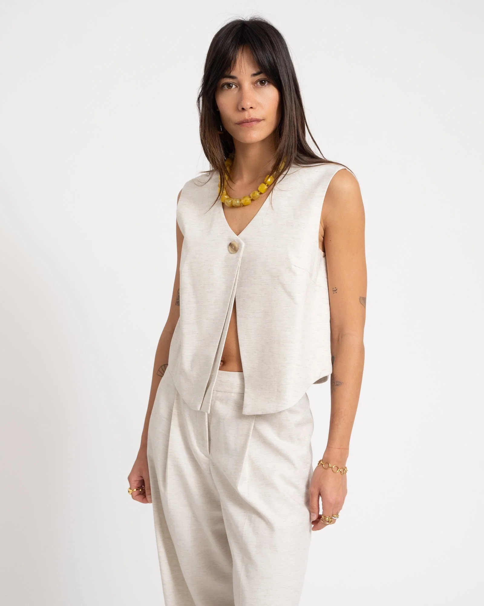 Siva Structured Vest Feather Gray Structured - Image 5