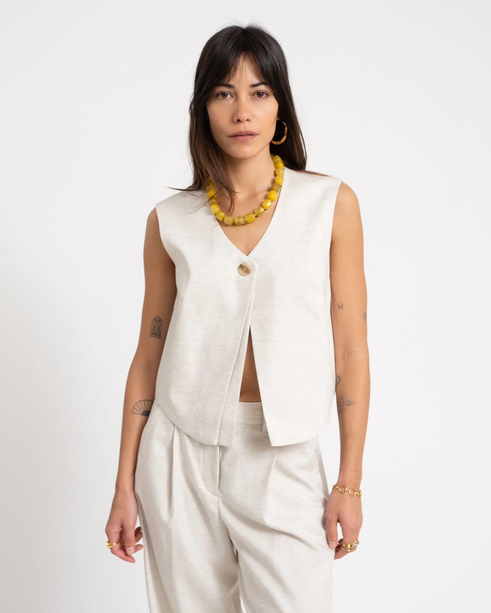 Siva Structured Vest Feather Gray Structured - Image 6