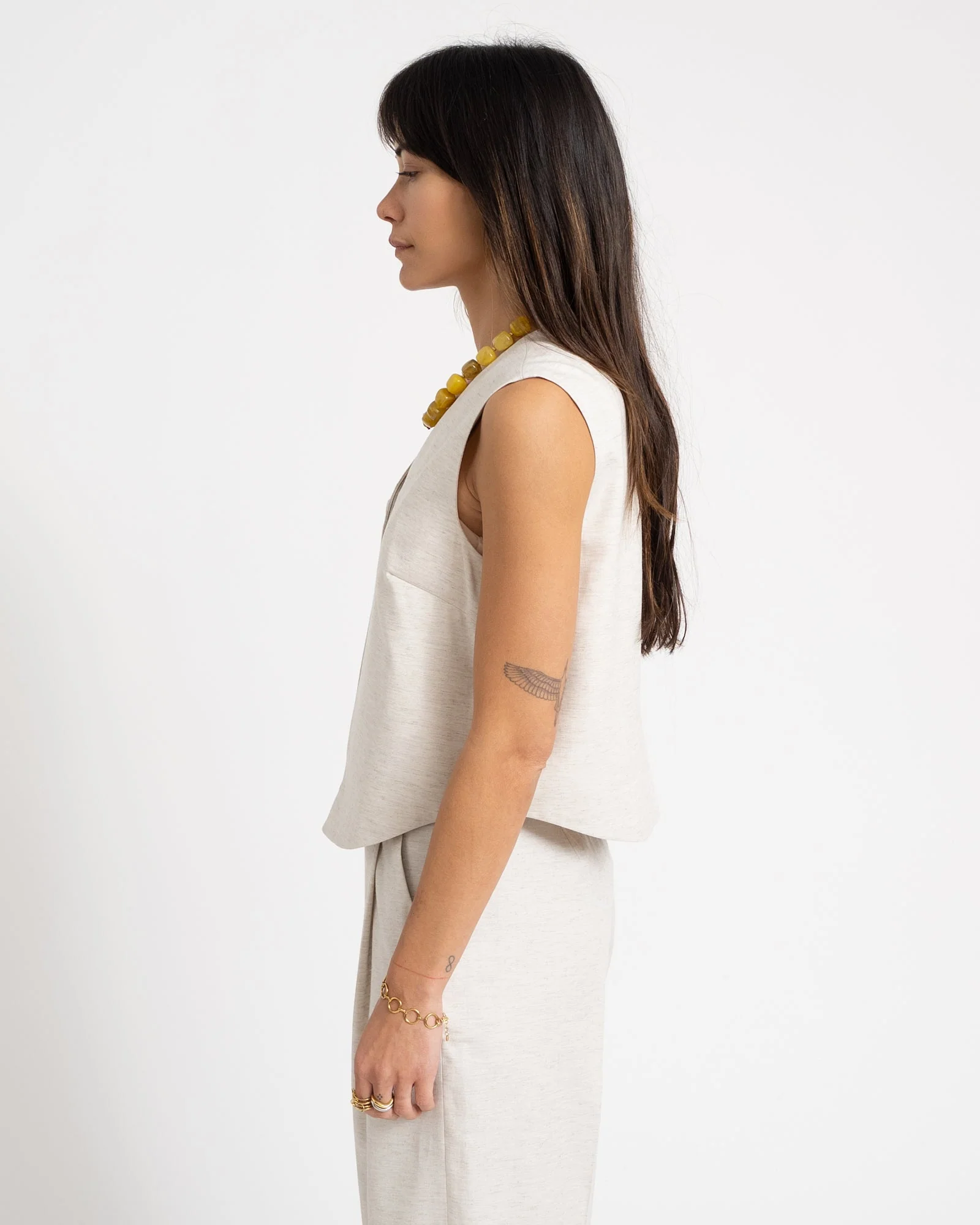 Siva Structured Vest Feather Gray Structured - Image 7