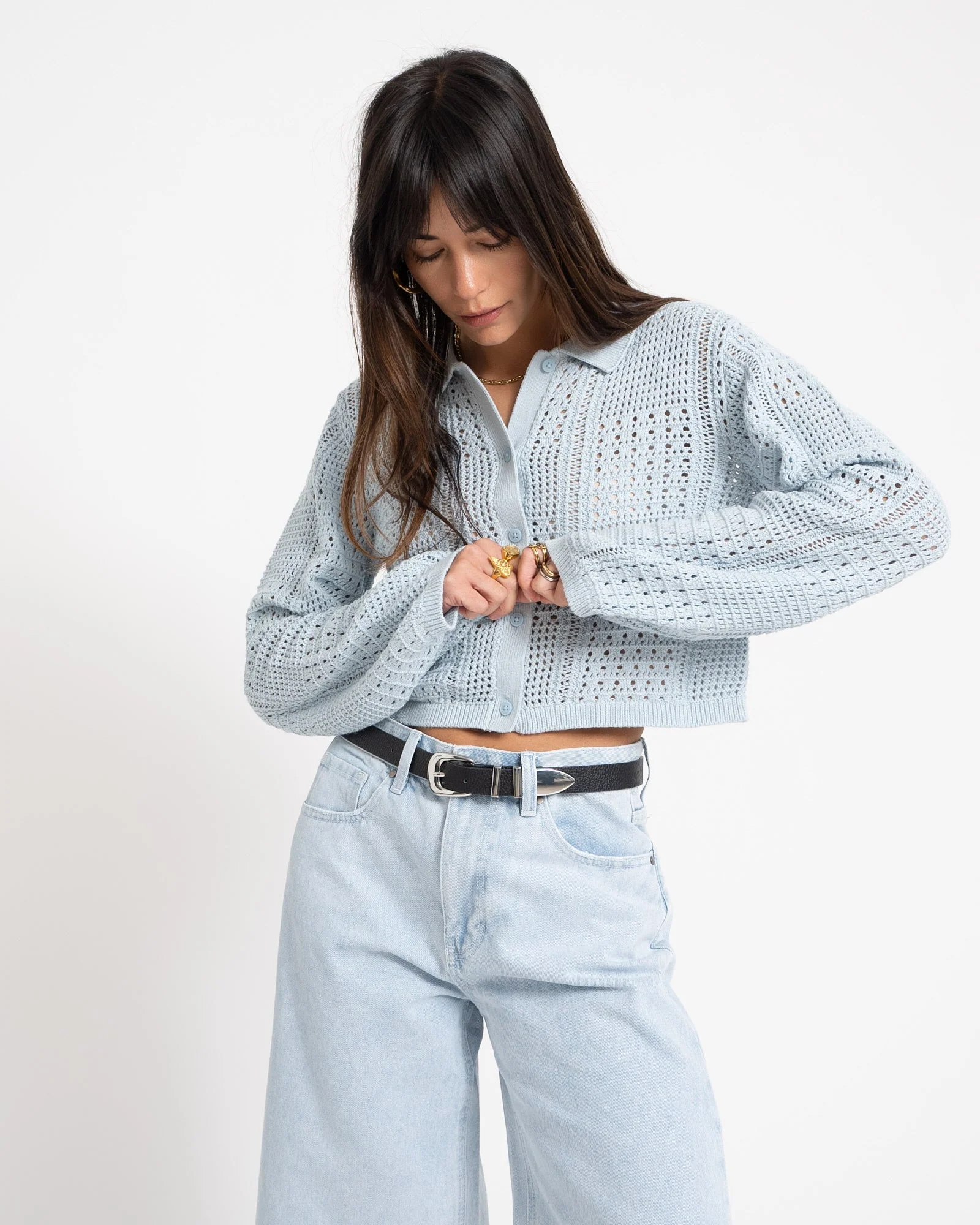 Sue Polo Neck Knit Skyway - Image 2