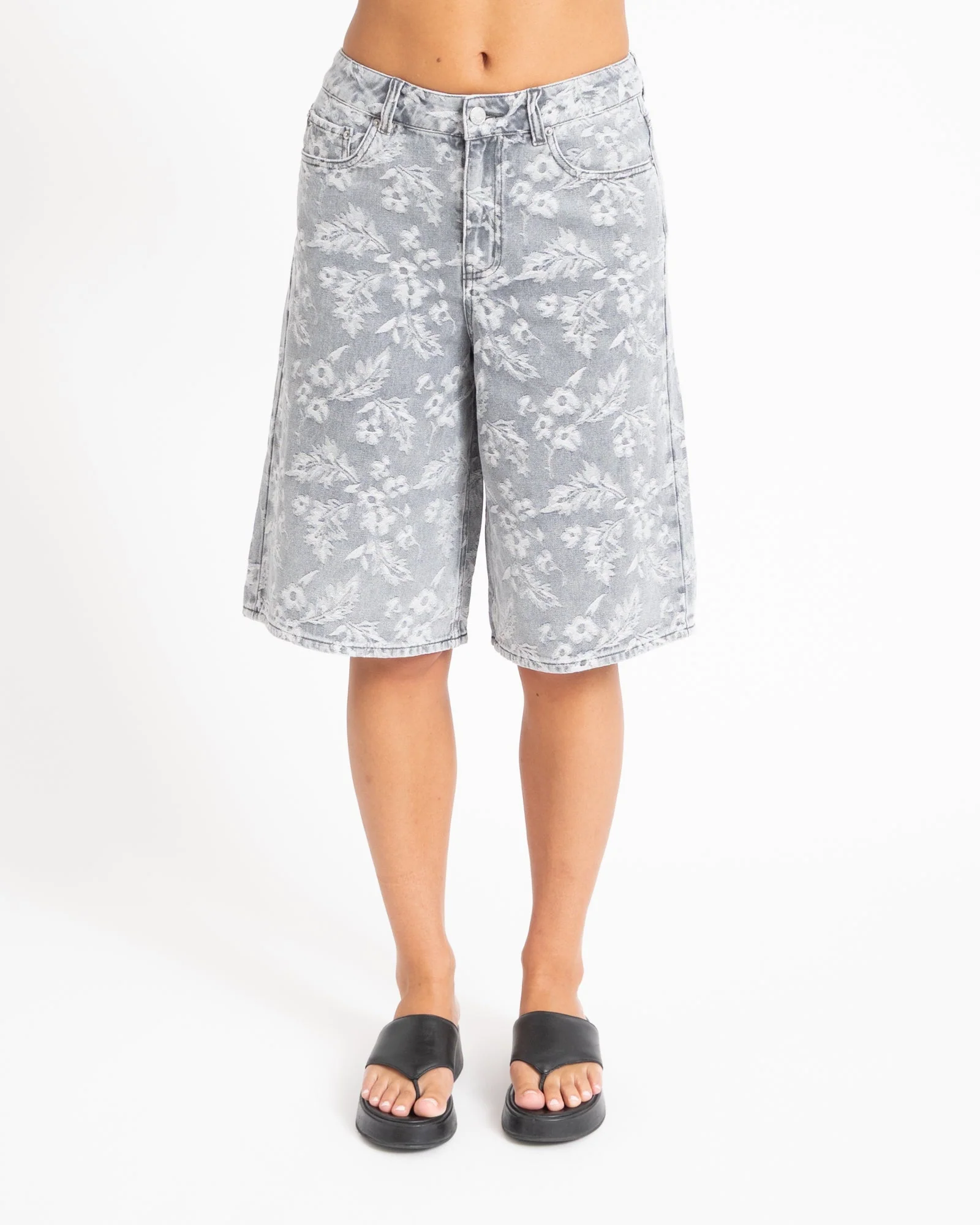 Tokyo Long Shorts Grey Denim - Image 2