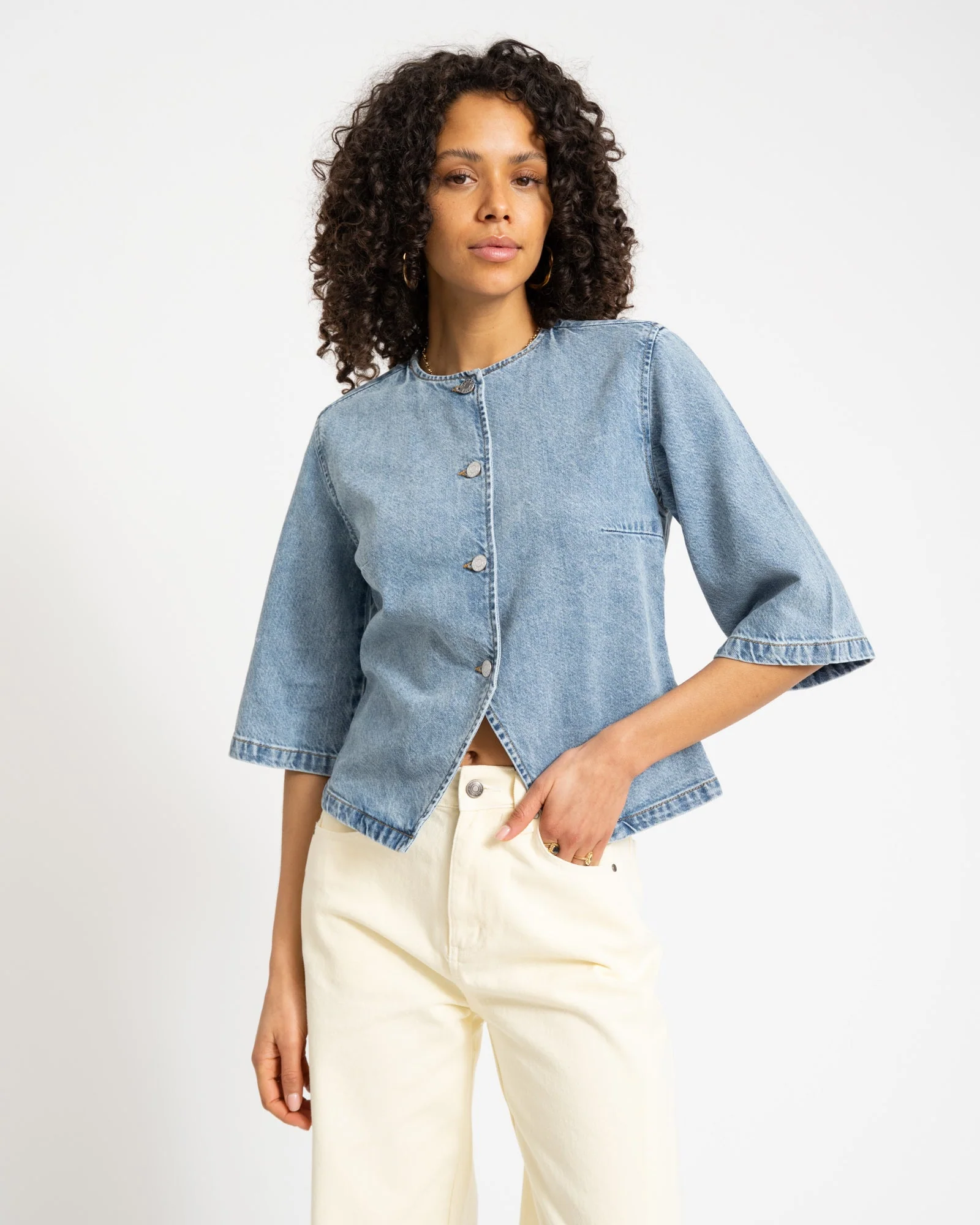 Viola Denim Shirt Blue Denim