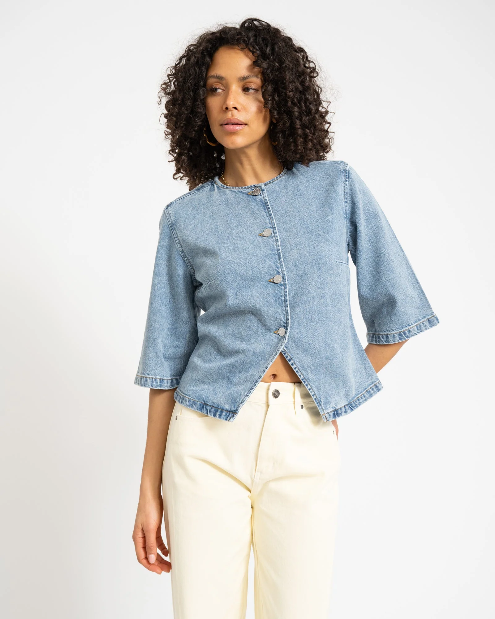 Viola Denim Shirt Blue Denim - Image 3