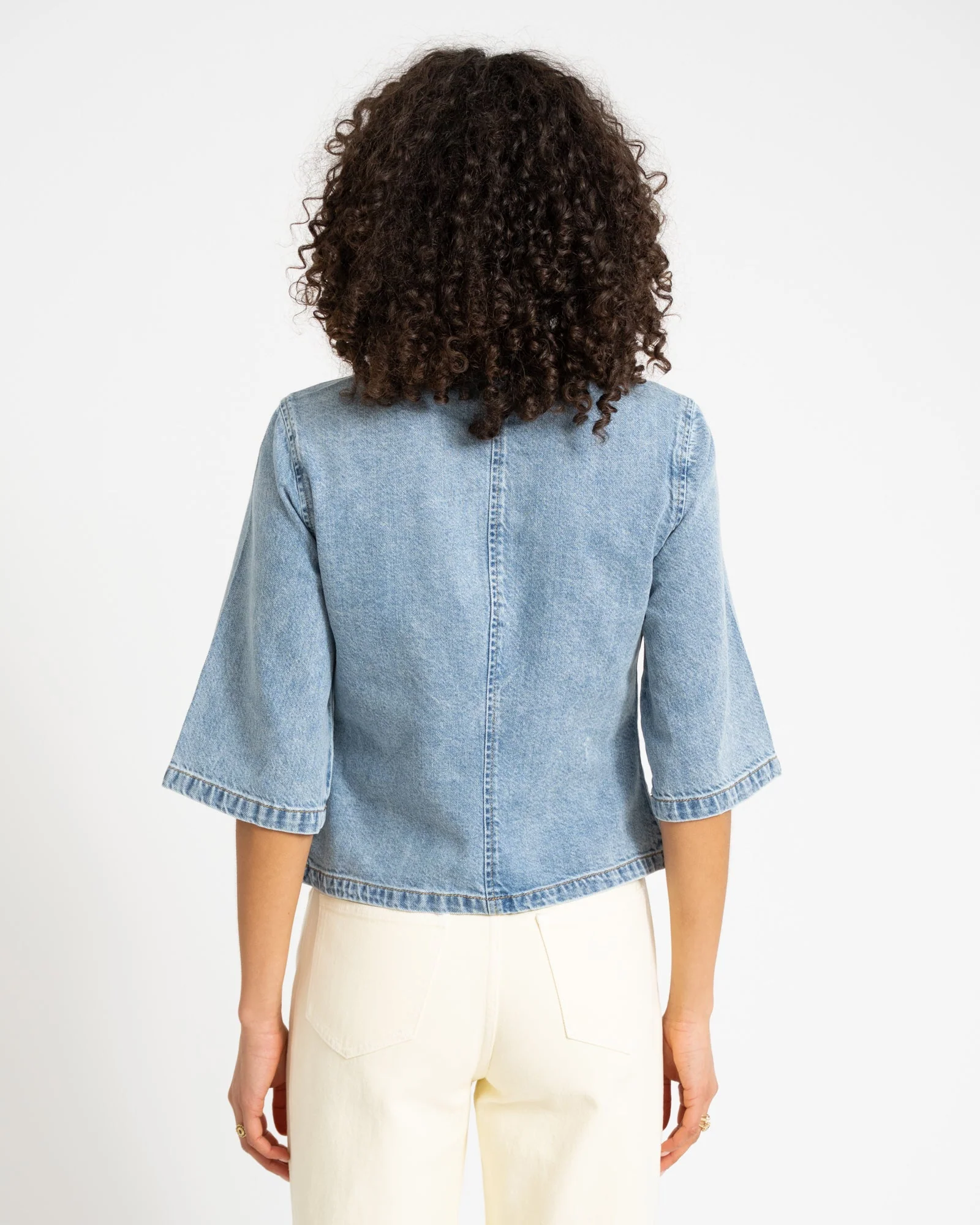 Viola Denim Shirt Blue Denim - Image 4