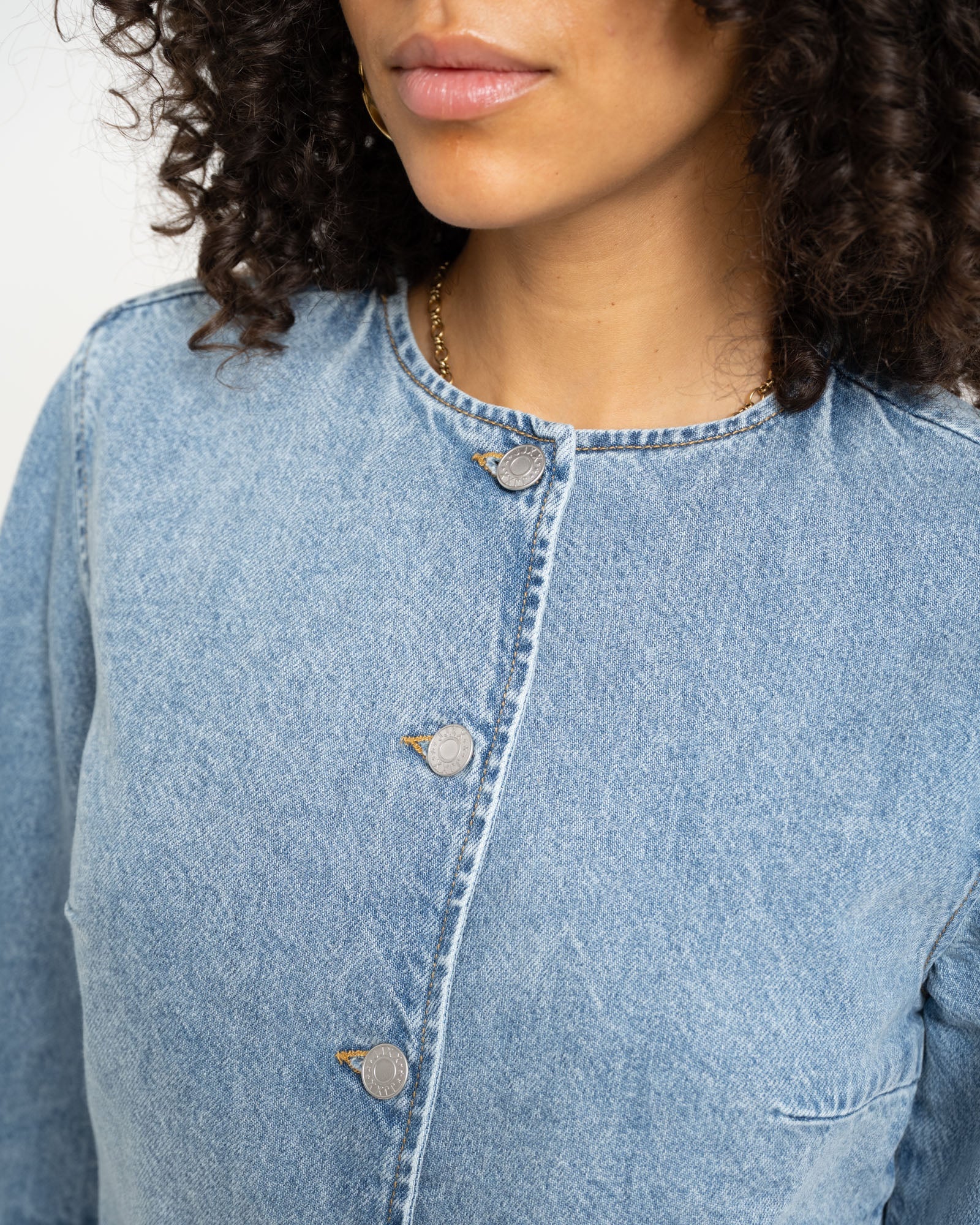 Viola Denim Shirt Blue Denim - Image 5