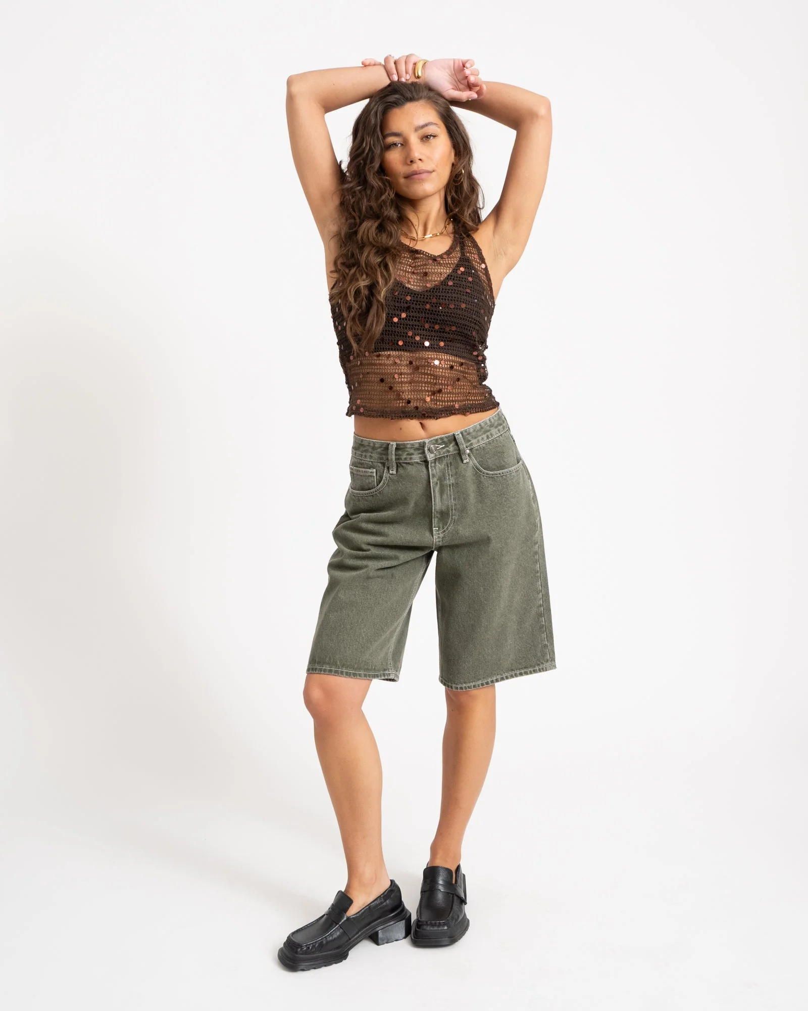 Willow Halterneck Top Knit Chocolate Martini