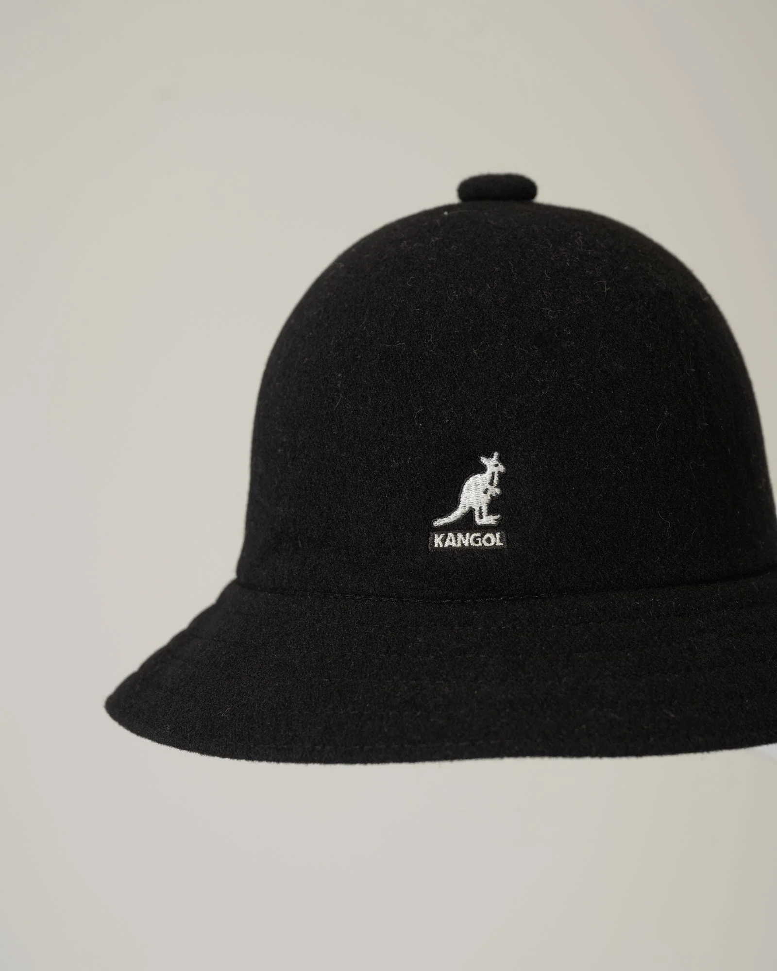 KANGOL Wool Casual Black Bucket Hat - Image 2