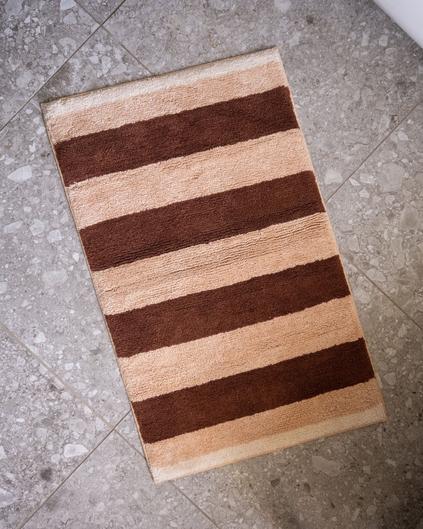 Badmat Stripe Brown Pink - Image 4