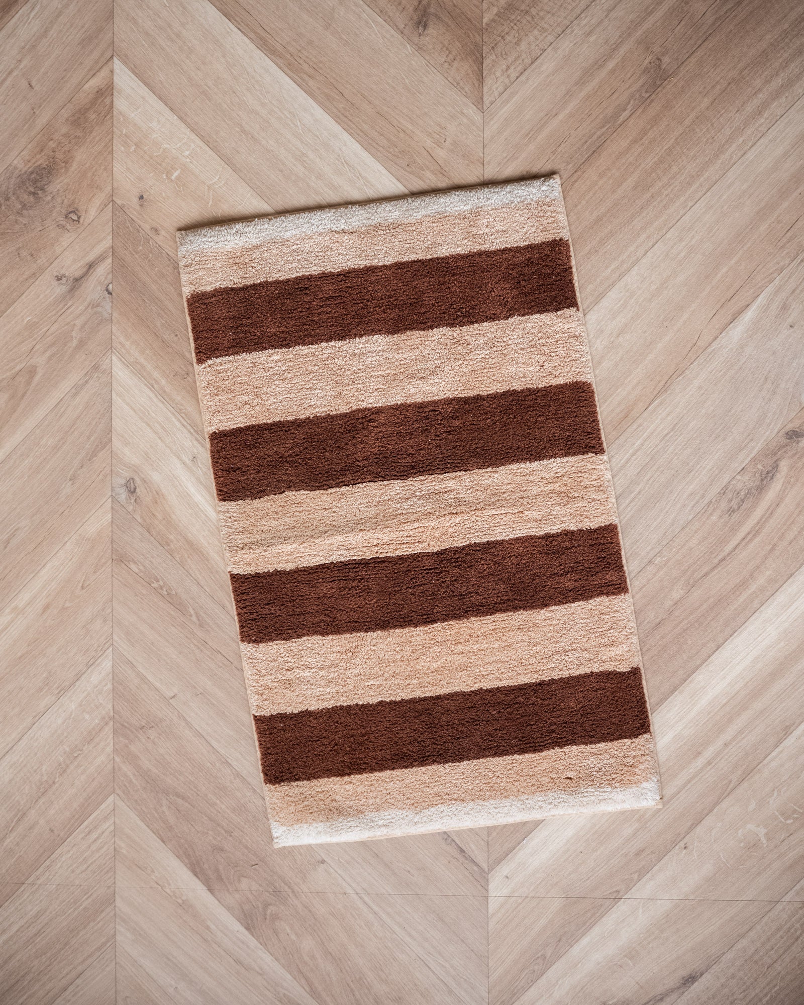 Badmat Stripe Brown Pink - Image 6