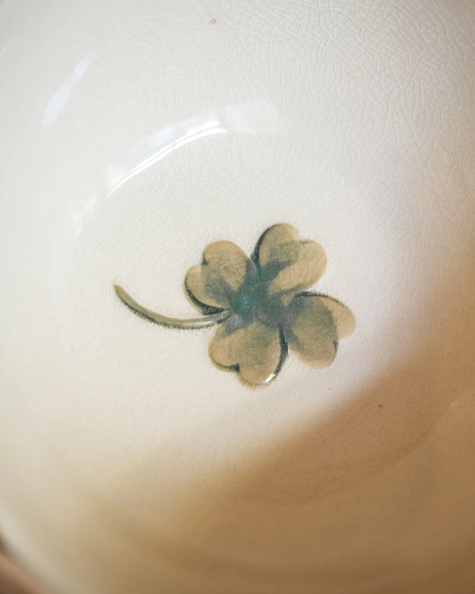 Handmade Bowl Lucky Clover Ceramic - Image 5