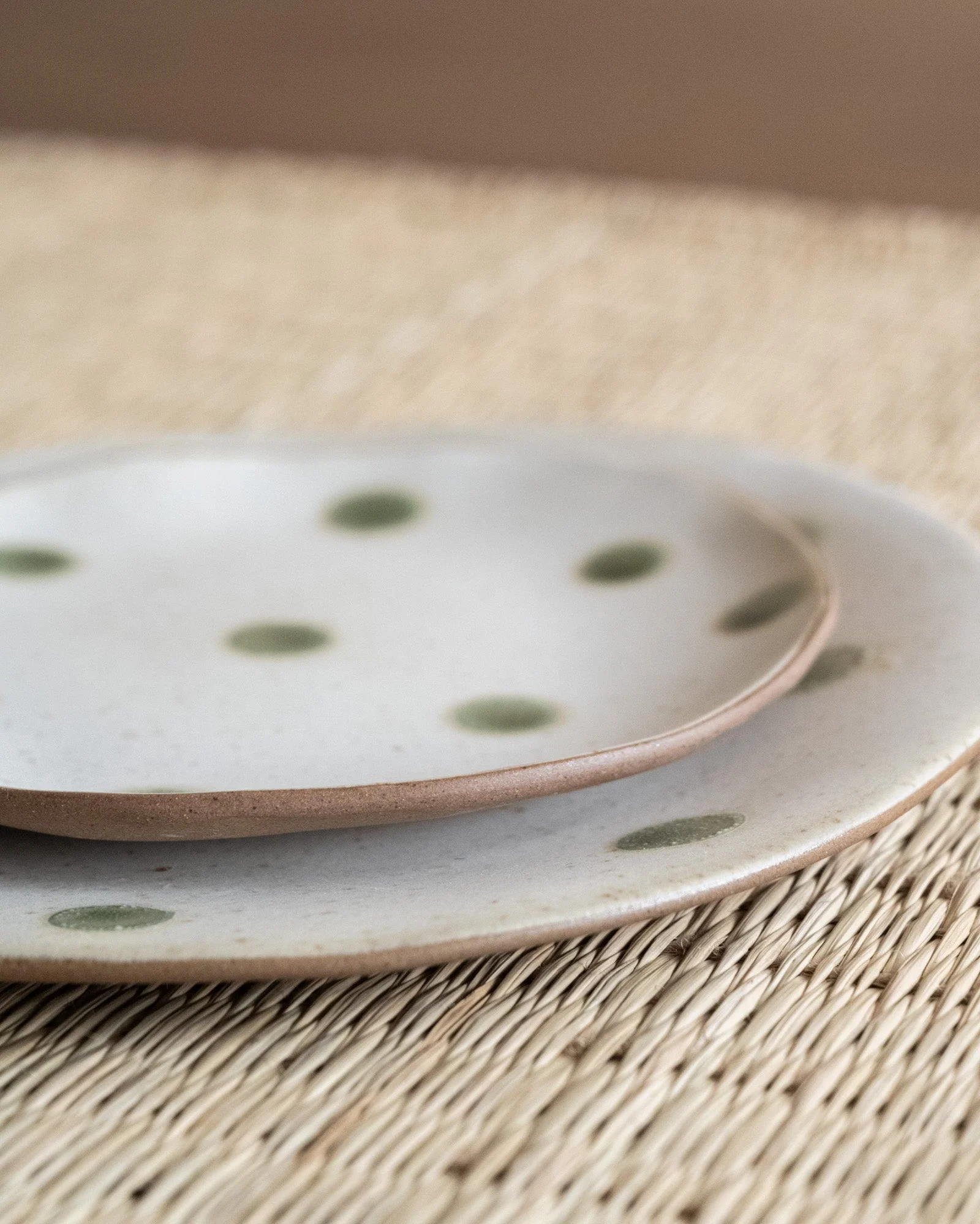 Cake Plate Polka Dots Green - Image 7