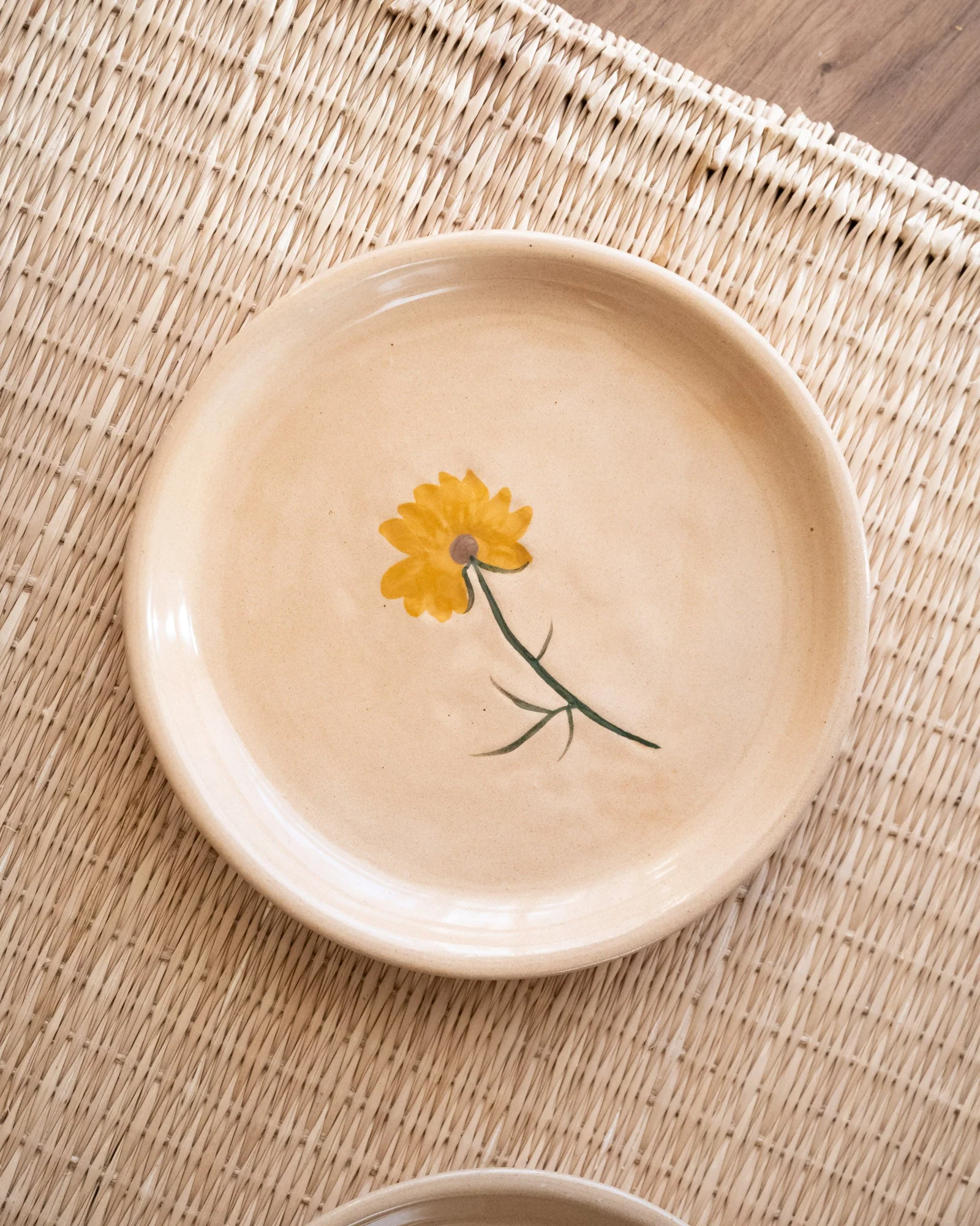 Cake Plate Flower Yellow - Image 5