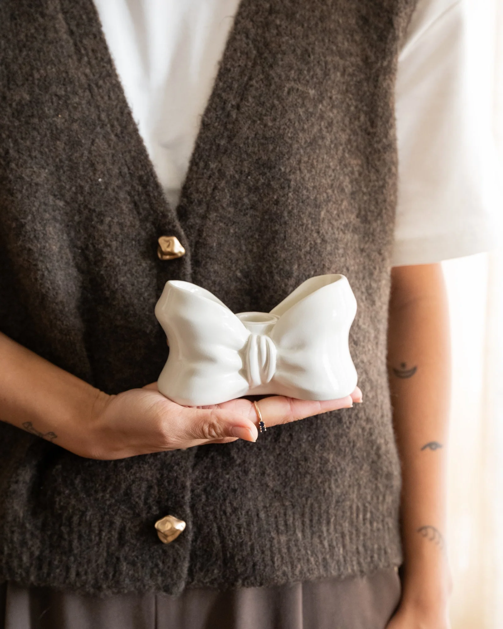 Kandelaar Bow Ivory Shine - Image 4