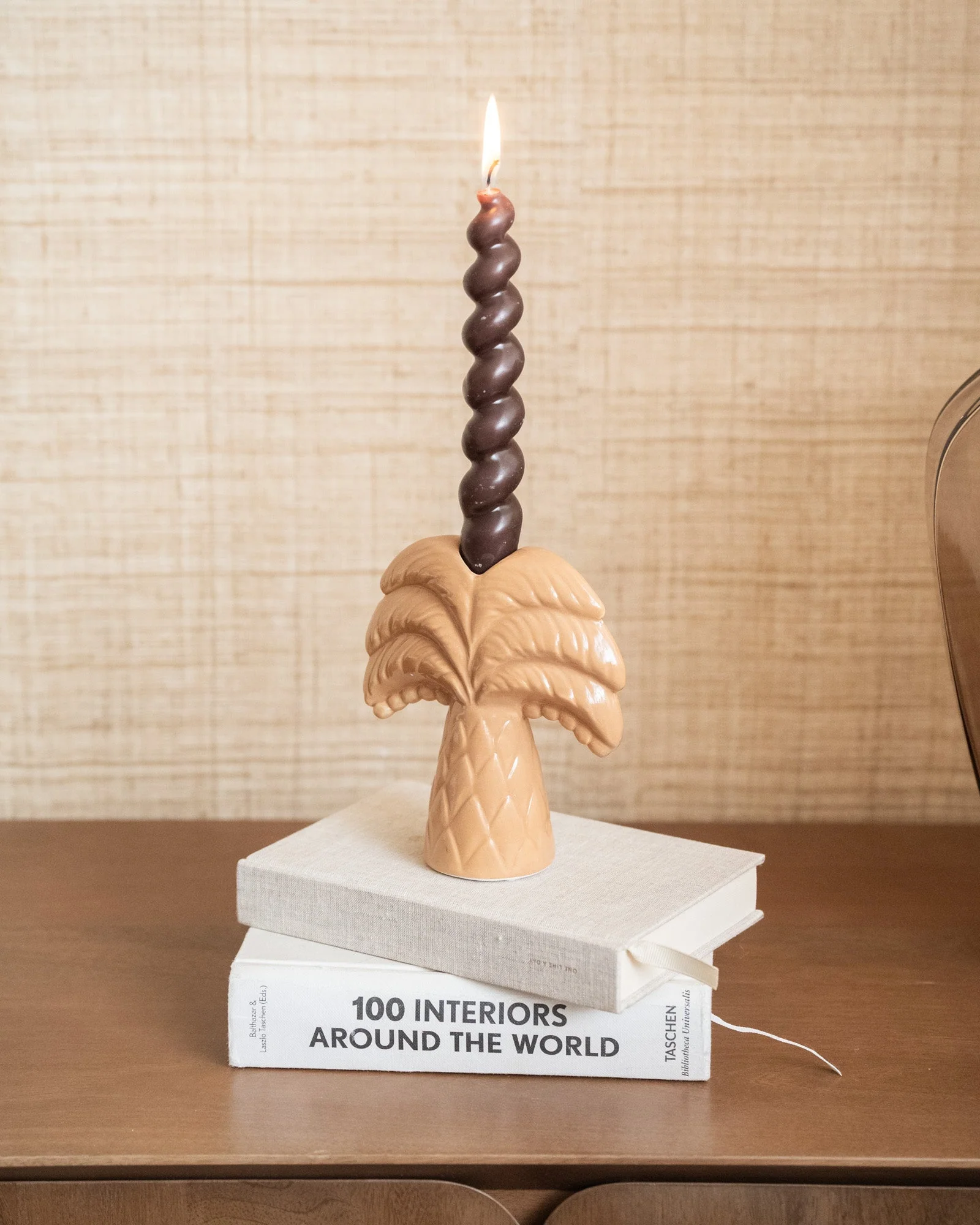 Kandelaar Palm Tree Beige - Image 2