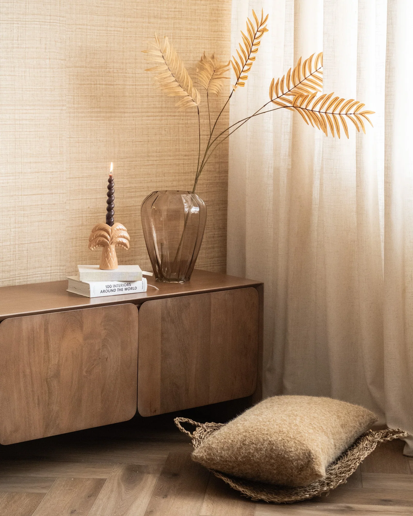 Kandelaar Palm Tree Beige - Image 5