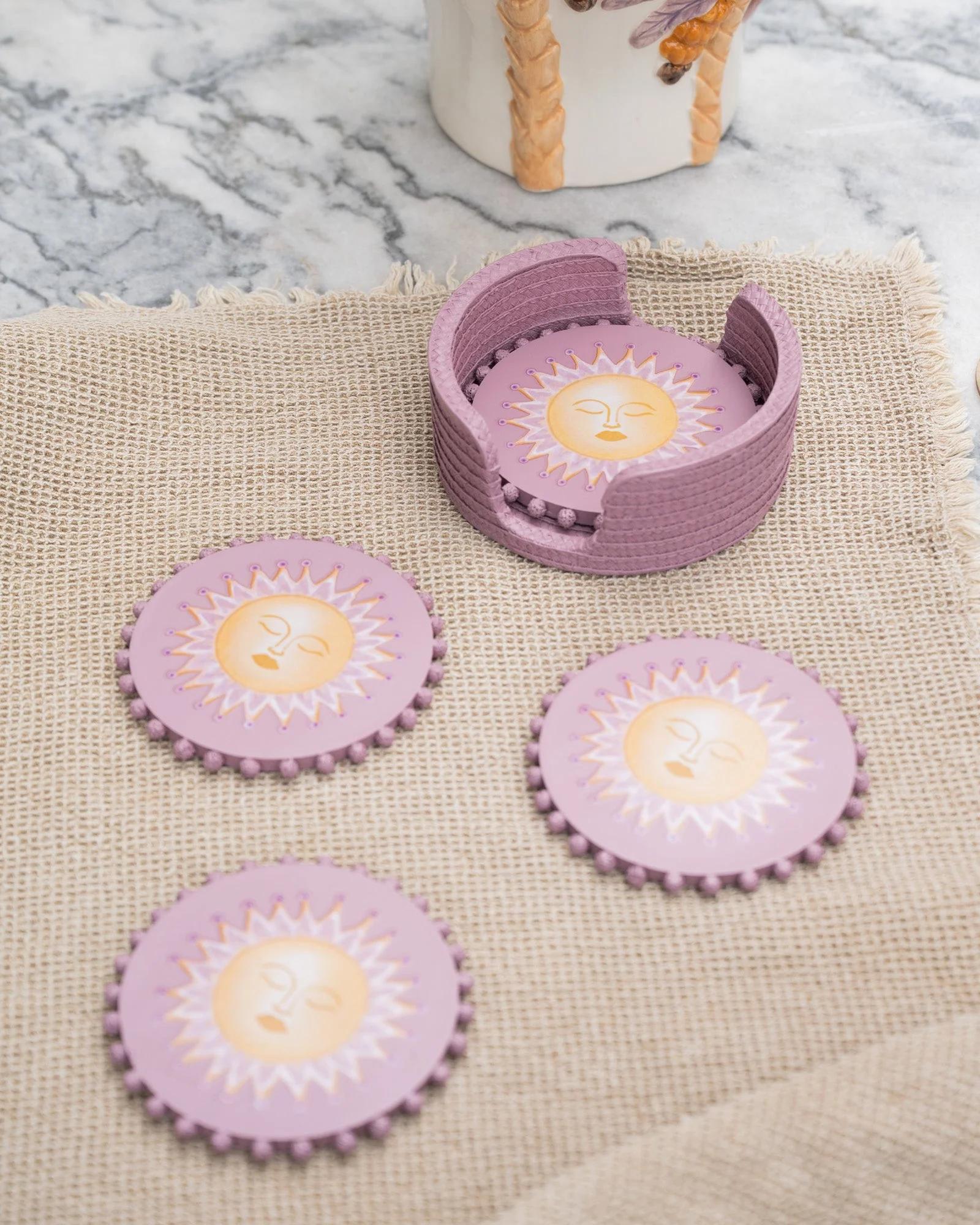 Set van 4 - Coasters Sun Lilac - Image 3