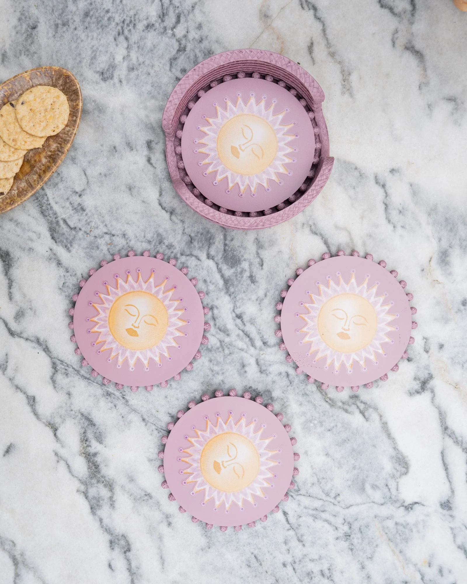 Set van 4 - Coasters Sun Lilac - Image 4