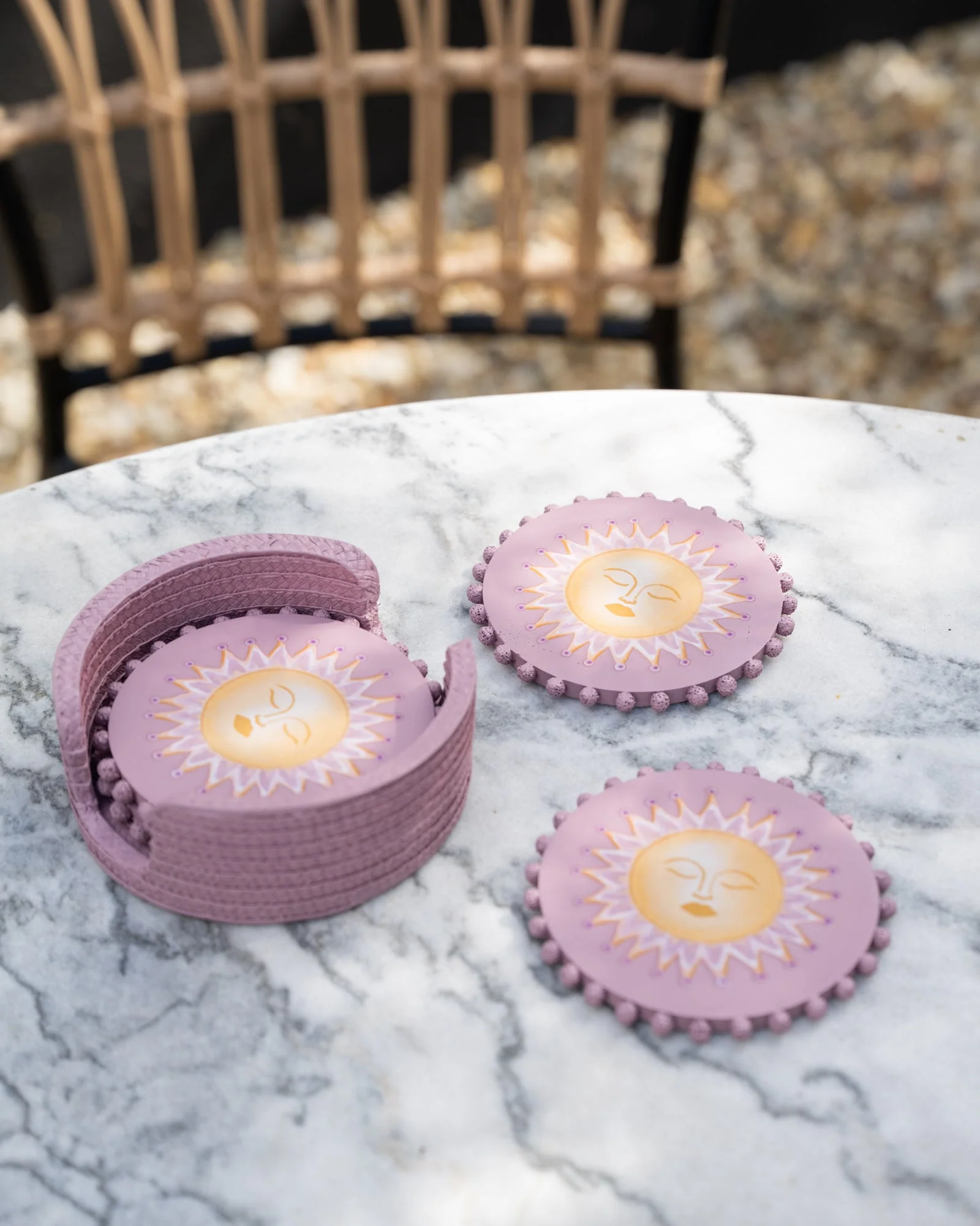 Set van 4 - Coasters Sun Lilac - Image 5