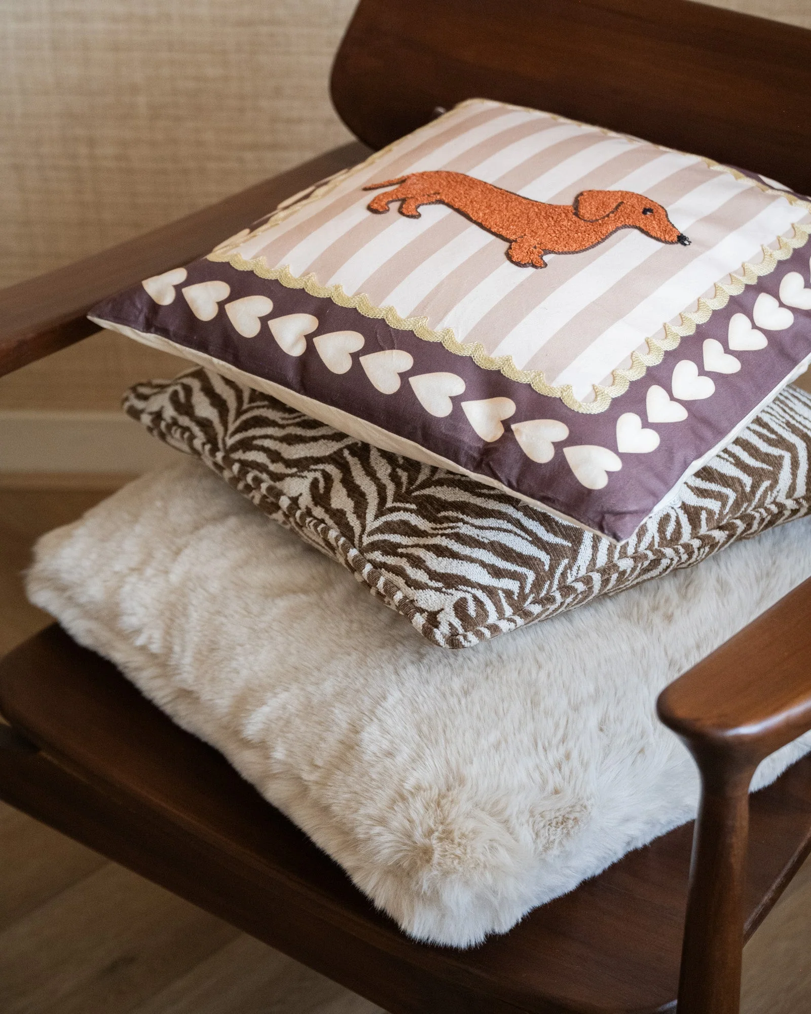 Cushion Sausage Dog Stripe - Image 3