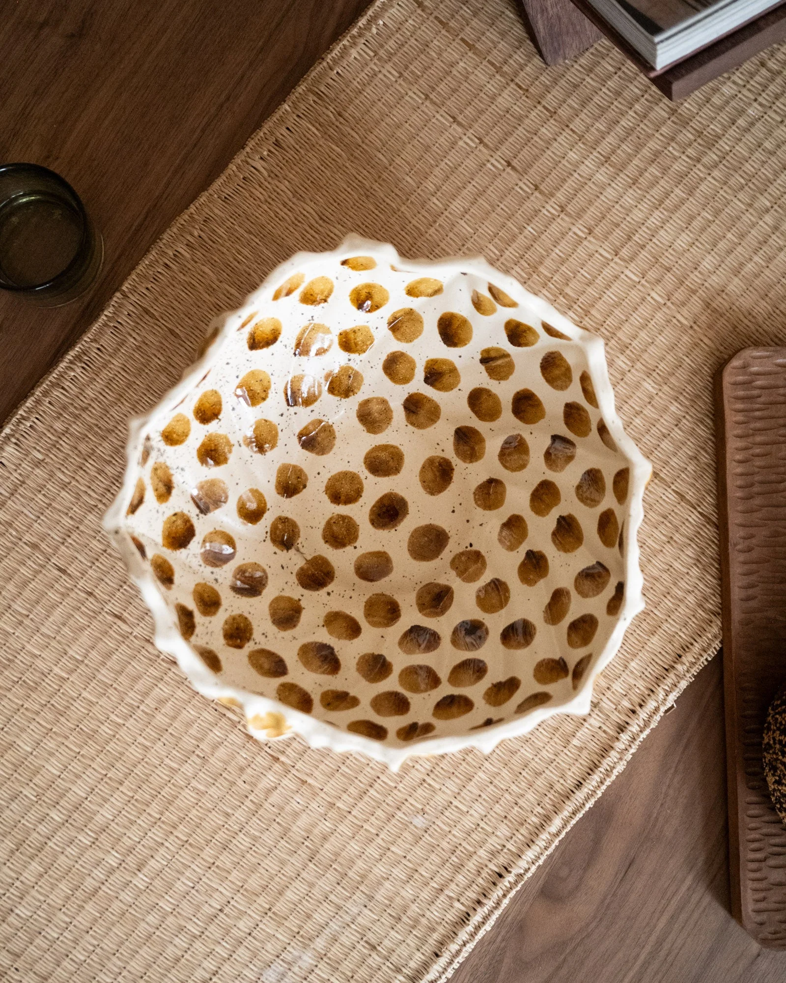 Large Bowl Dotti Brown - Image 3