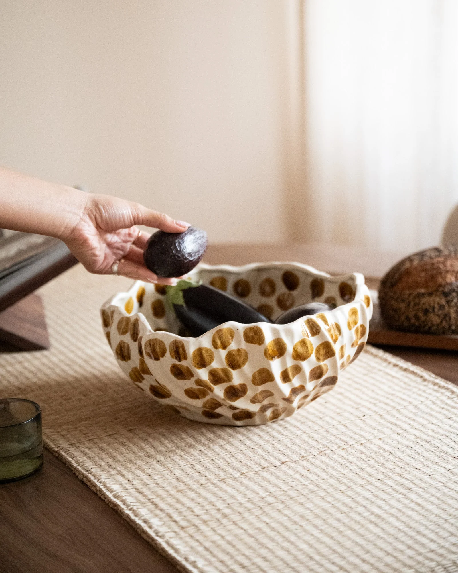 Large Bowl Dotti Brown - Image 6