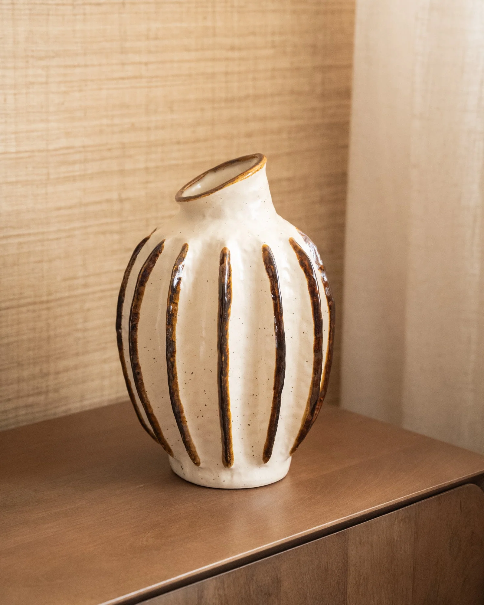 Grote Deco Vaas Aurealia Brown - Image 3