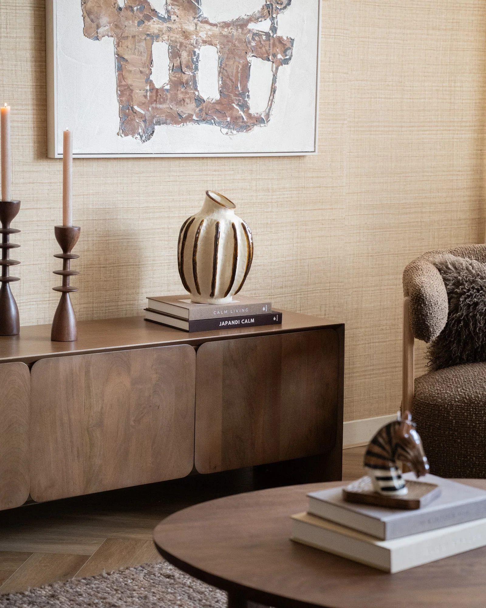 Grote Deco Vaas Aurealia Brown - Image 7