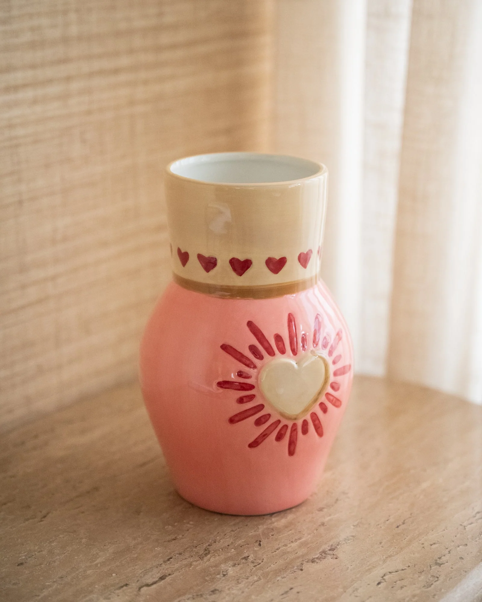 Handmade Vase Sunlit Heart - Image 3