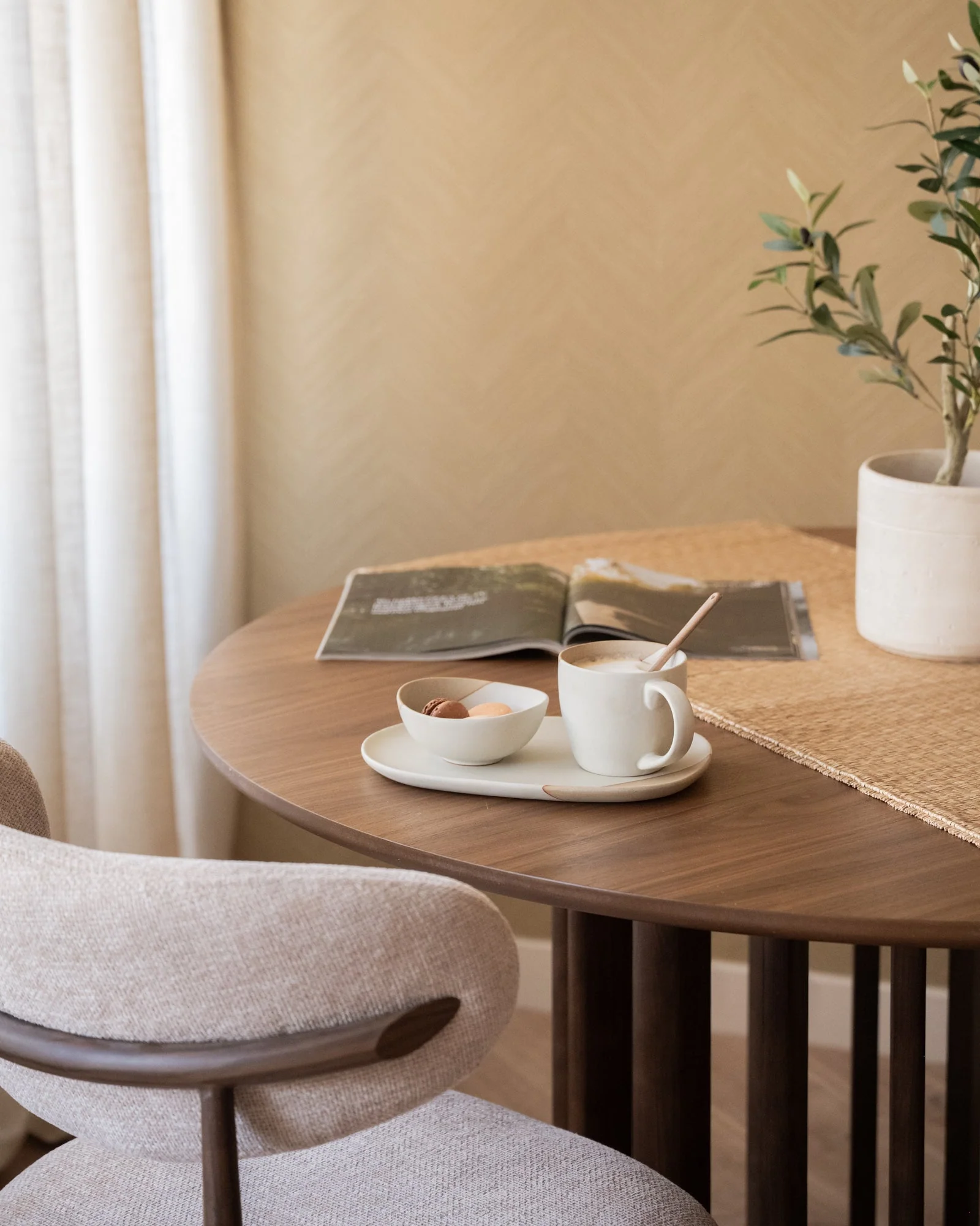 Serveerbord Nikki Beige Keramiek - Image 3
