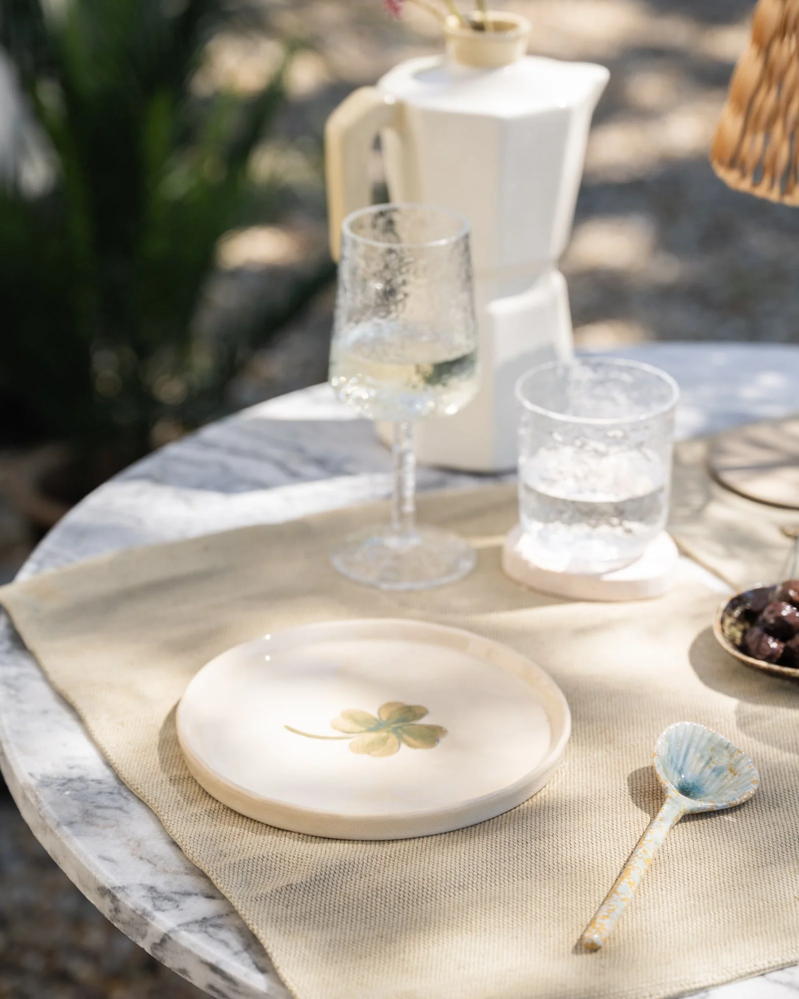 Handgemaakt Plate Lucky Clover Ceramic - Image 3