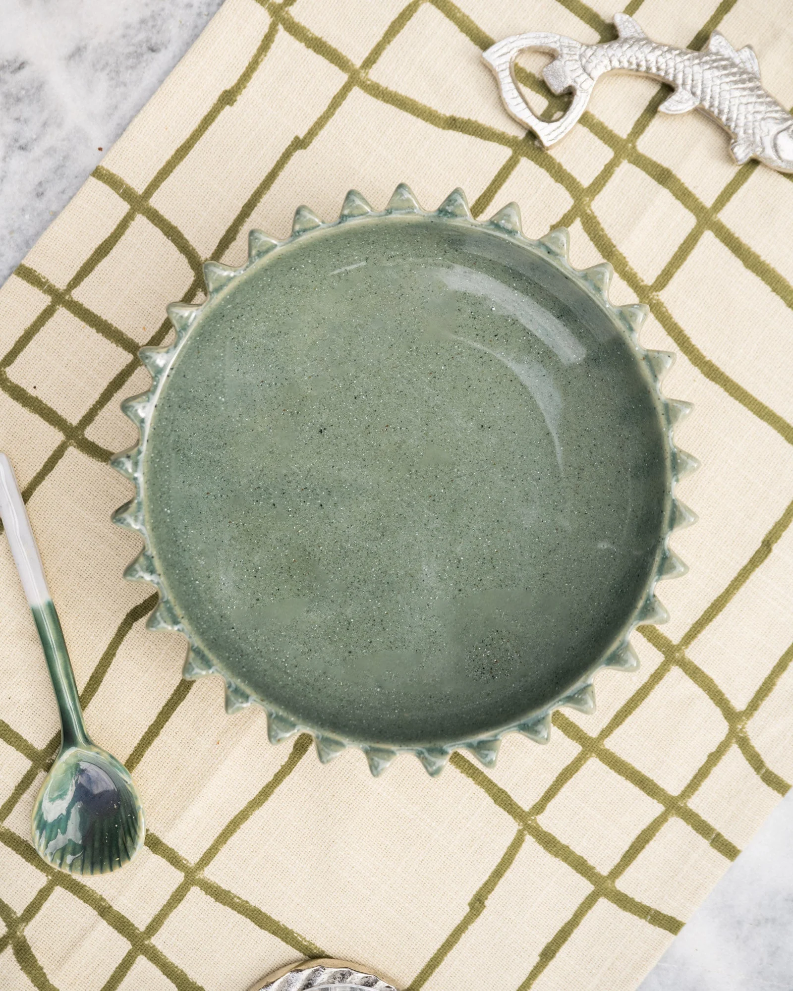 Bowl Ceramic Speckled Green - Image 4