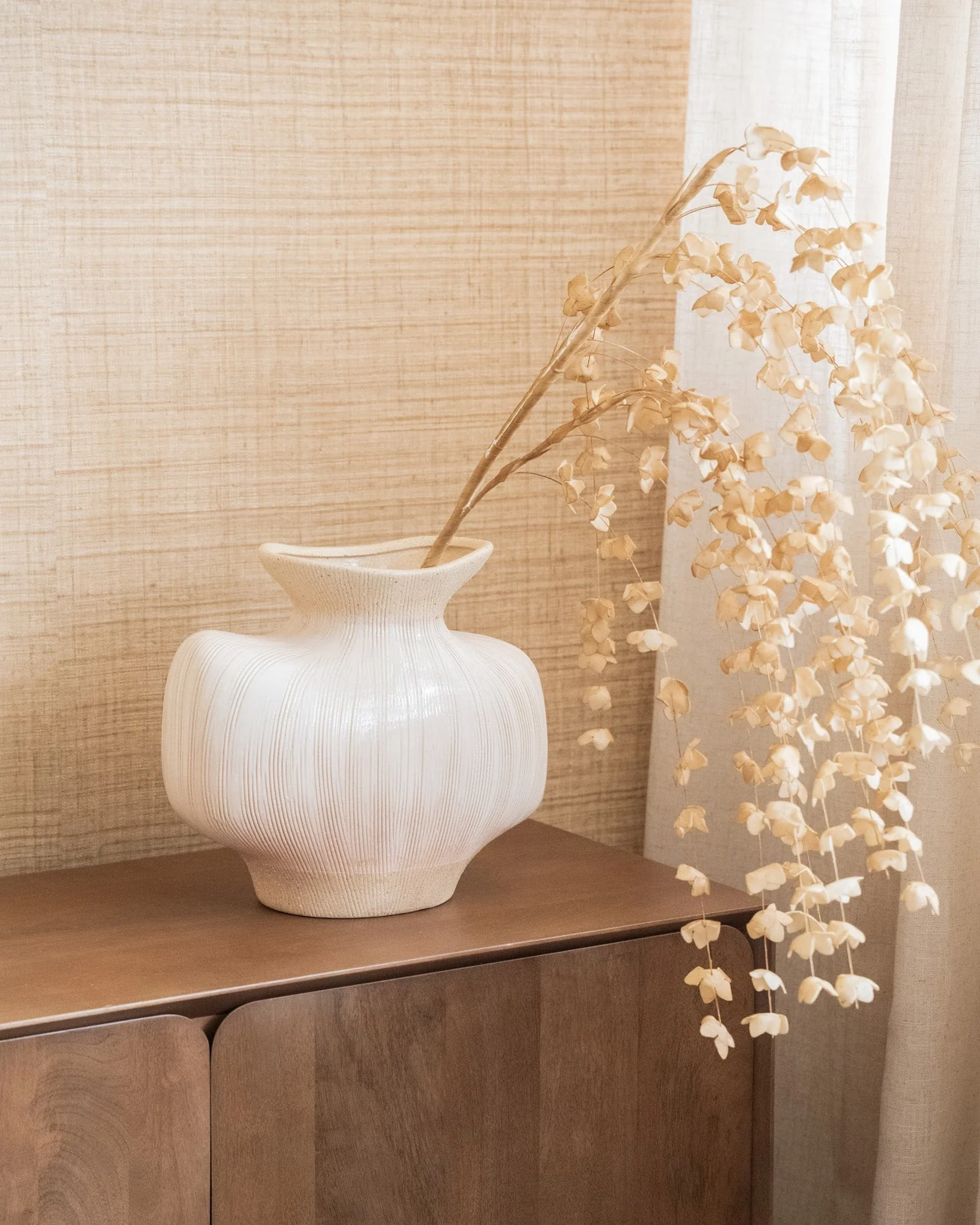 Large Deco Vaas Holly Beige