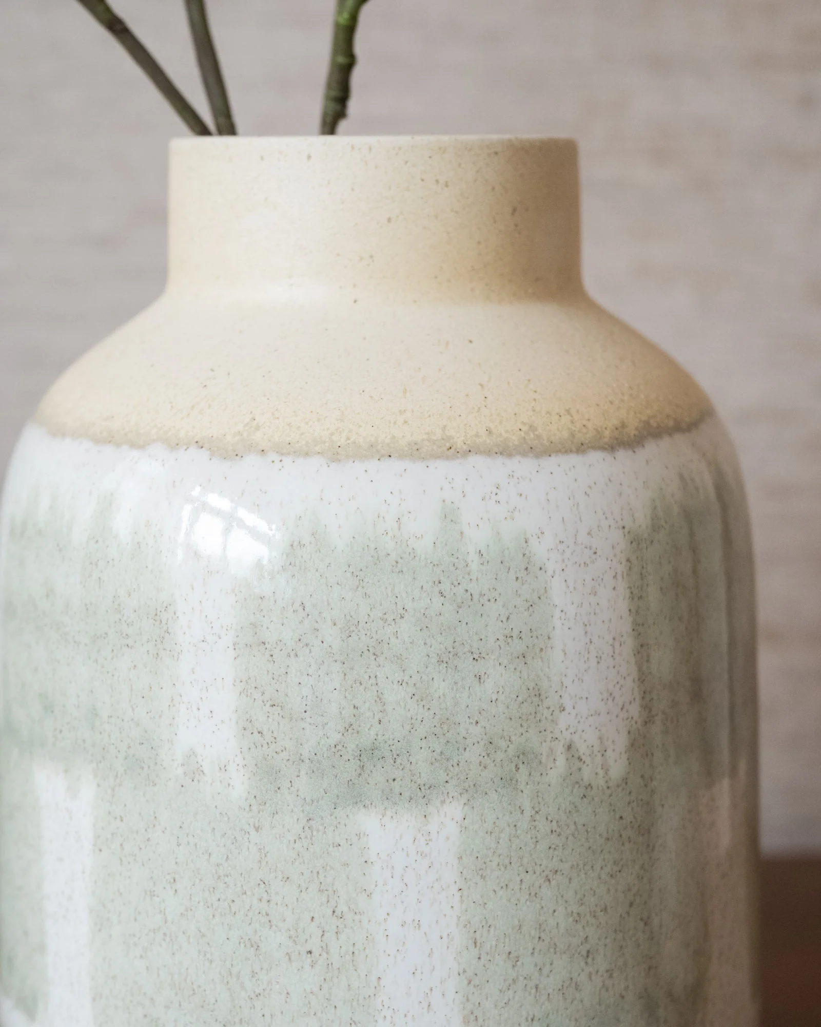 Deco Vaas Mara Stoneware Beige - Image 3