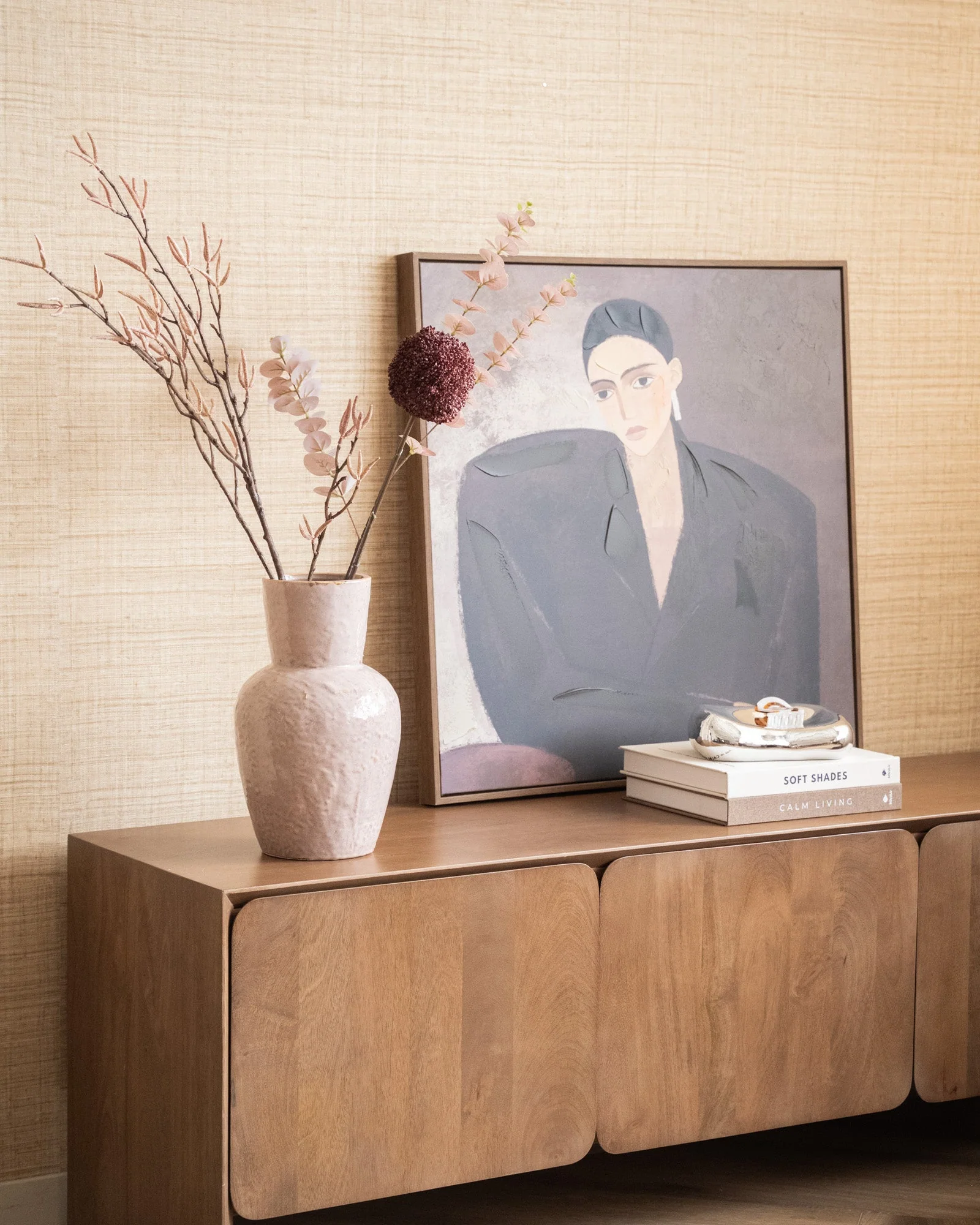 Deco Vaas Ceramic Dusty Pink - Image 2