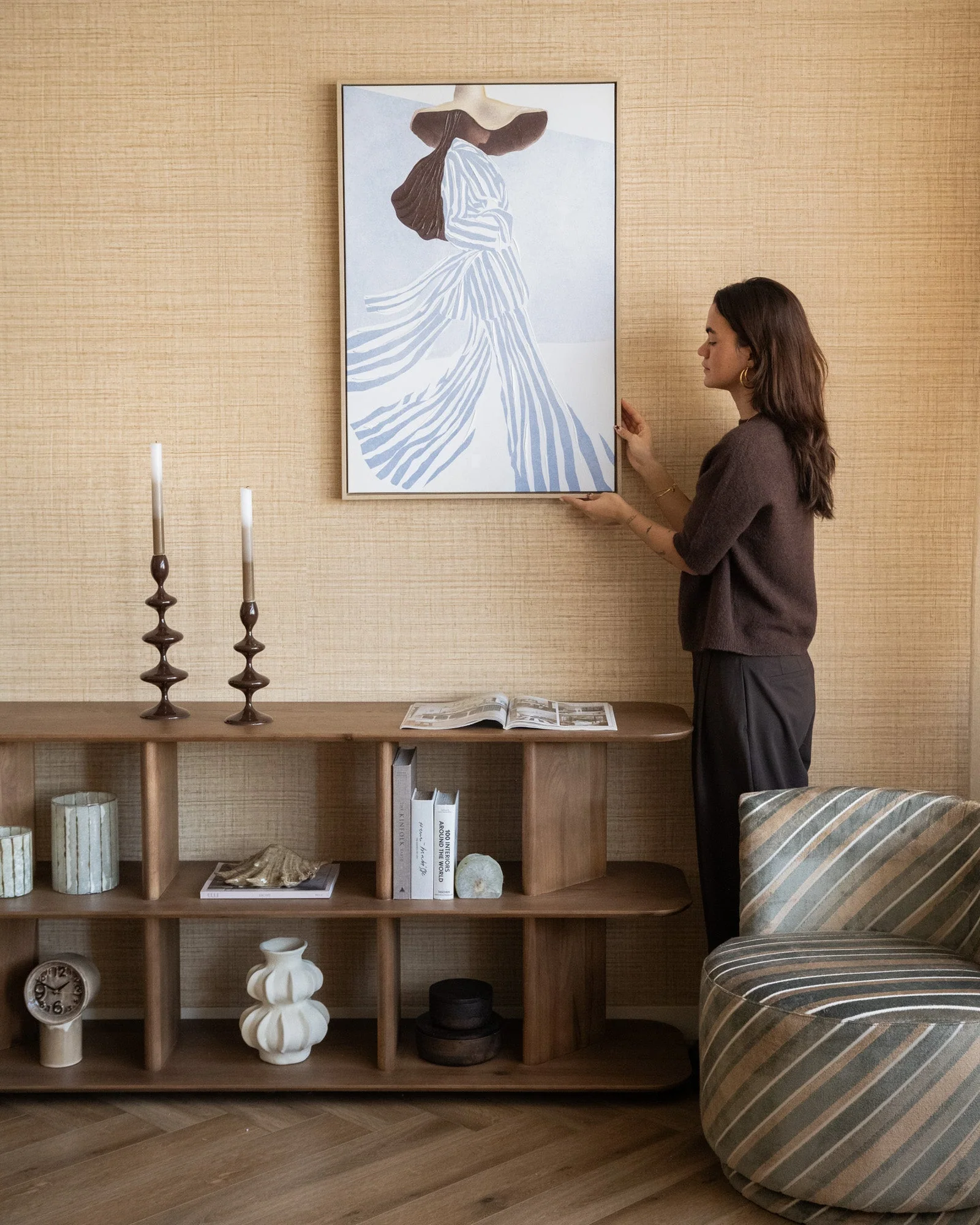 Wall Art Lady In Blue - Image 2